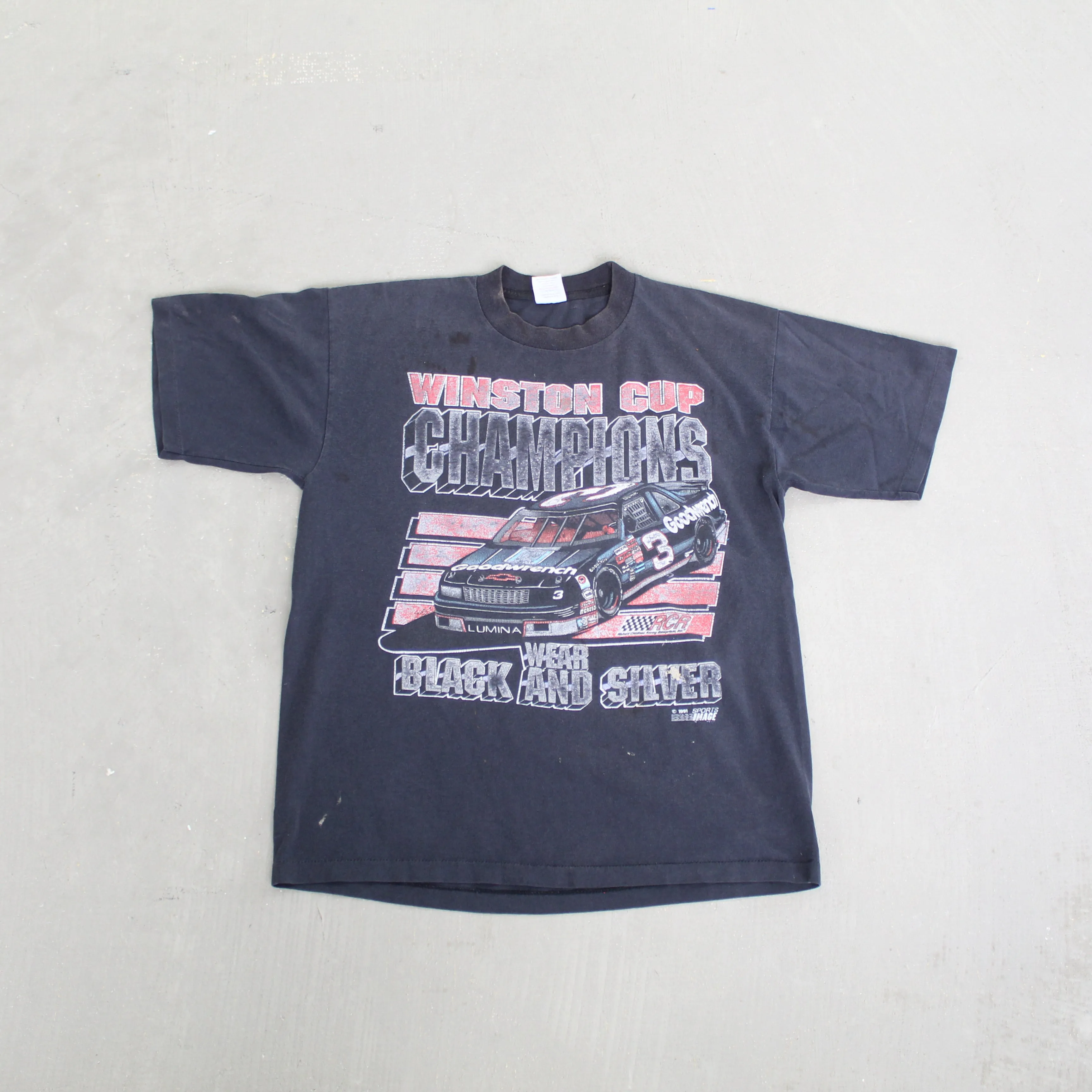 F- Vintage 1991 Nascar Dale Earnhardt Winston Cup Champions Car Single Stitch Tee sold by HG Vintage