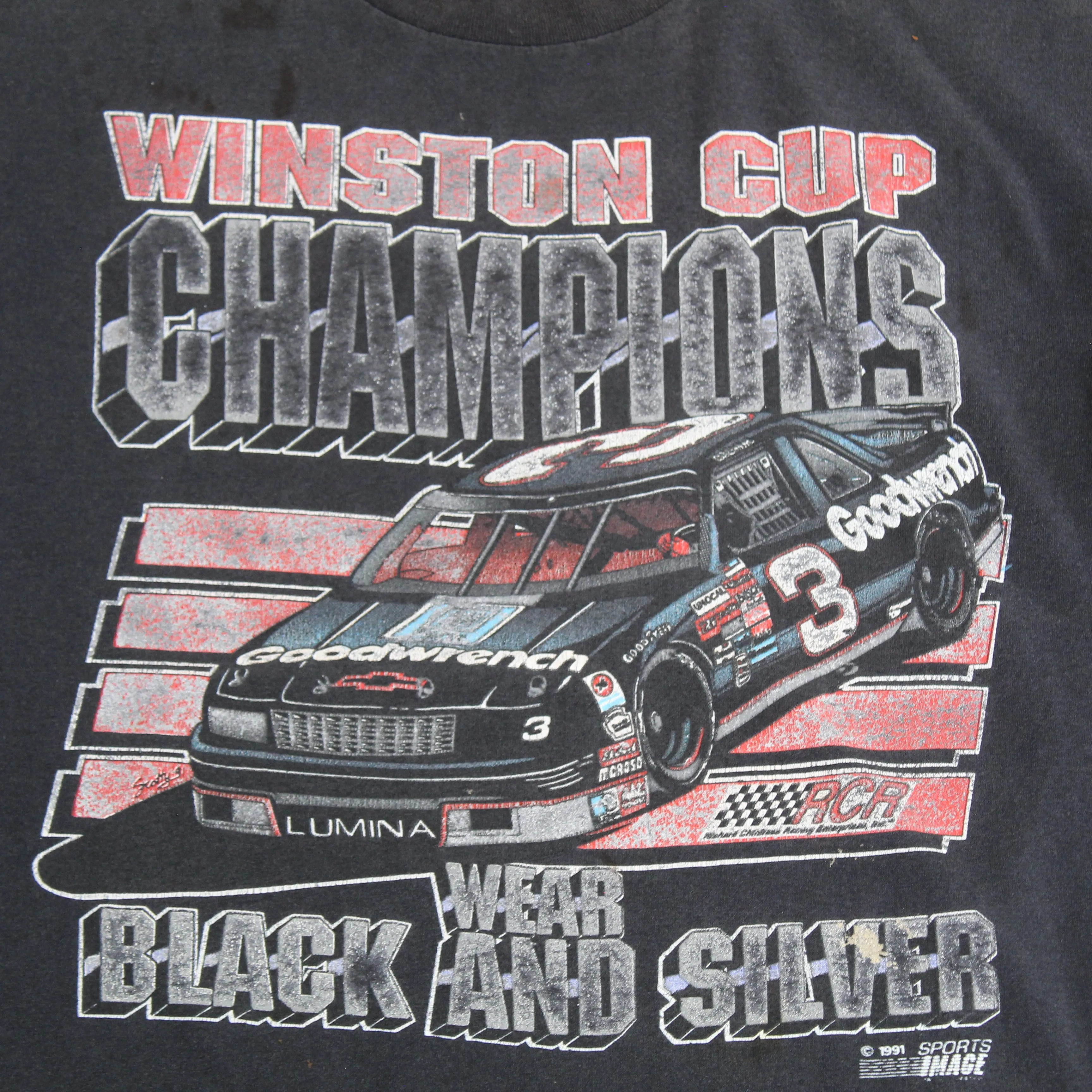 F- Vintage 1991 Nascar Dale Earnhardt Winston Cup Champions Car Single Stitch Tee sold by HG Vintage product image thumbnail 2