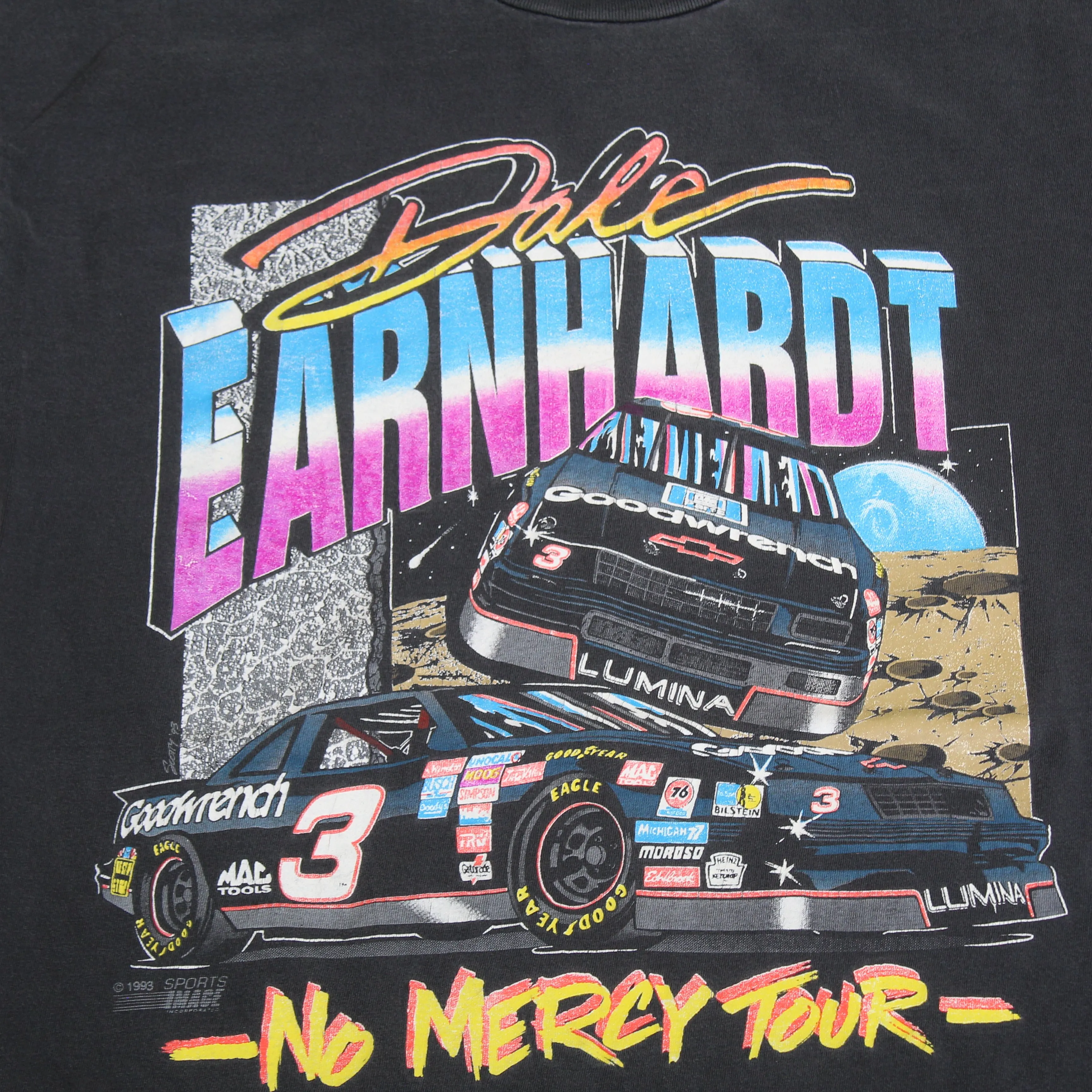 F- Vintage 1993 Nascar Dale Earnhardt No Mercy Tour Car Single Stitch Tee sold by HG Vintage product image thumbnail 2