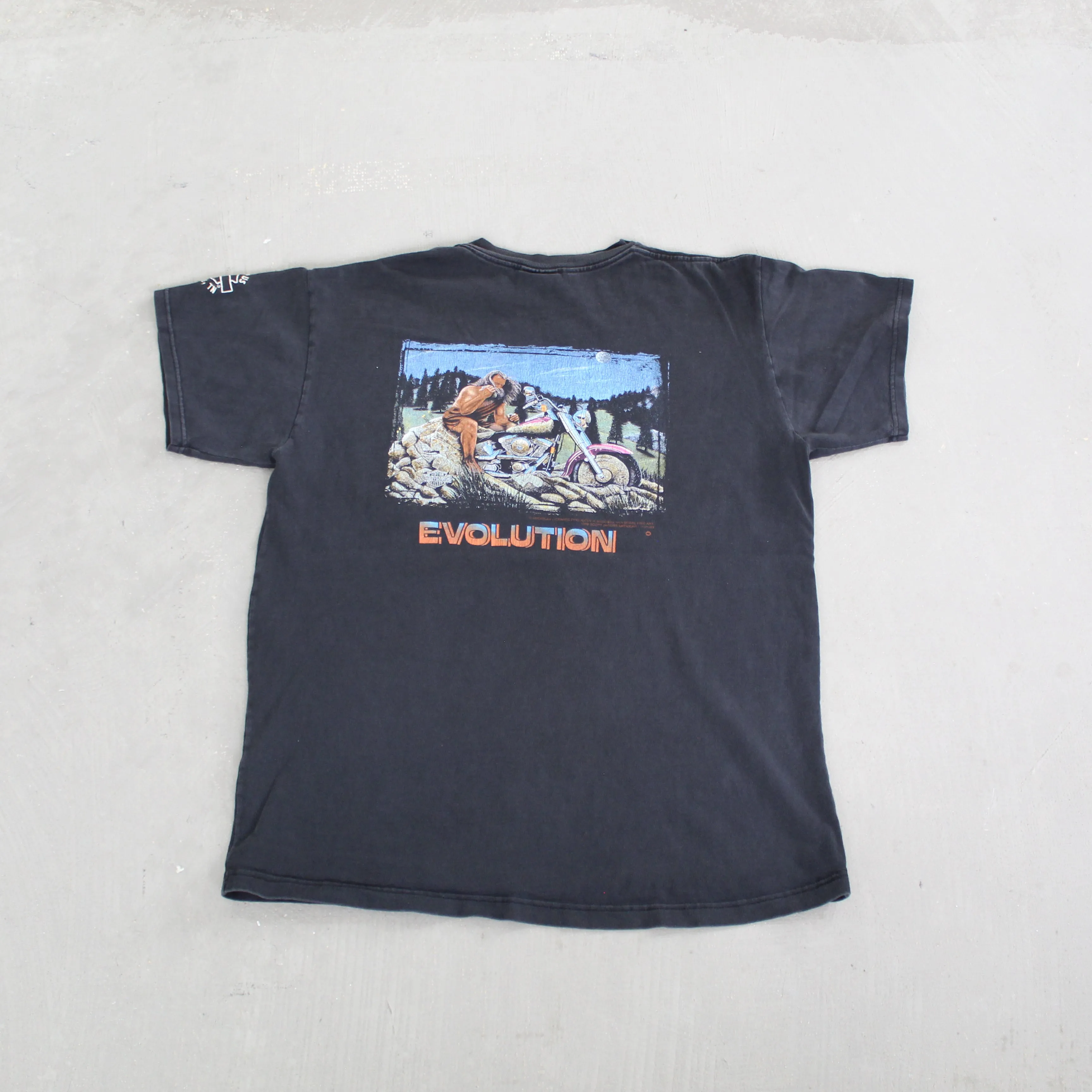 F- Vintage 1998 Harley Davidson Memphis Tn Evolution Graphic Pocket Tee sold by HG Vintage product image thumbnail 2