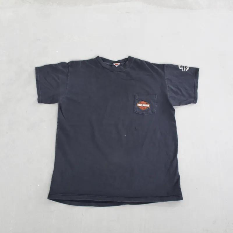 F- Vintage 1998 Harley Davidson Memphis Tn Evolution Graphic Pocket Tee sold by HG Vintage