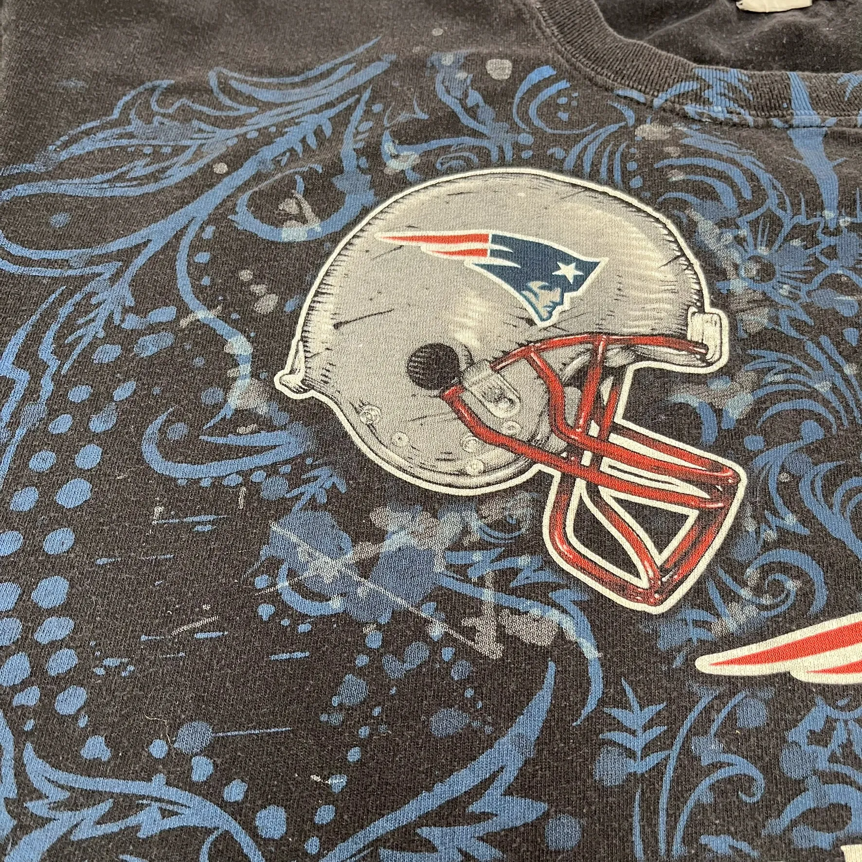 F- Vintage New England Patriots NFL Logo Text & Helmet Tee sold by HG Vintage product image thumbnail 3