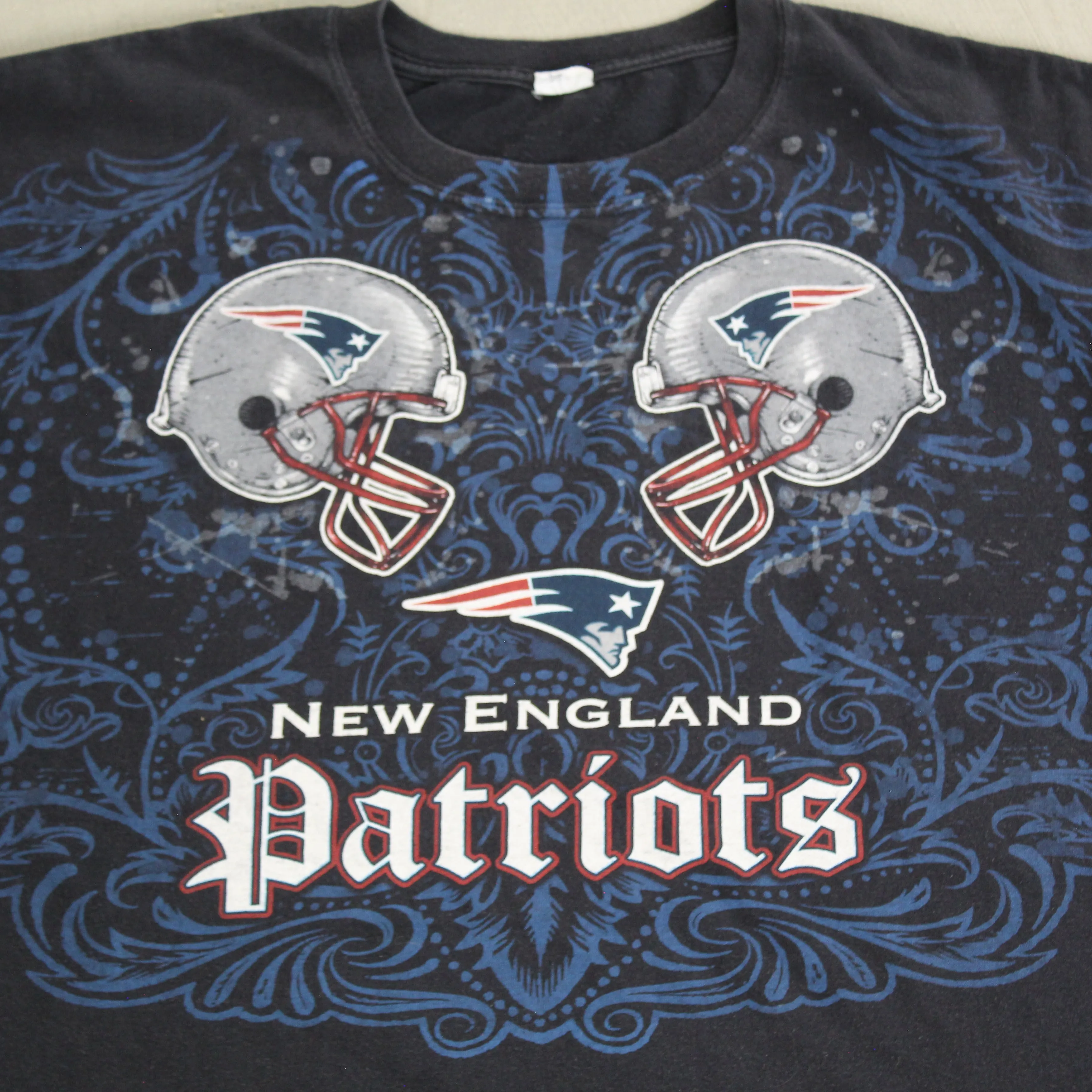 F- Vintage New England Patriots NFL Logo Text & Helmet Tee sold by HG Vintage product image thumbnail 2