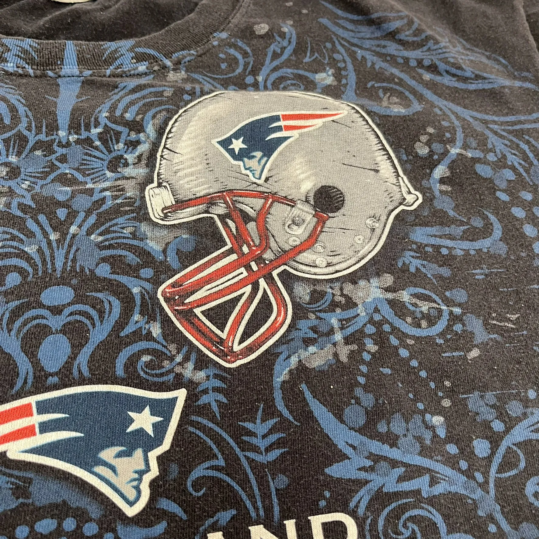 F- Vintage New England Patriots NFL Logo Text & Helmet Tee sold by HG Vintage product image thumbnail 4