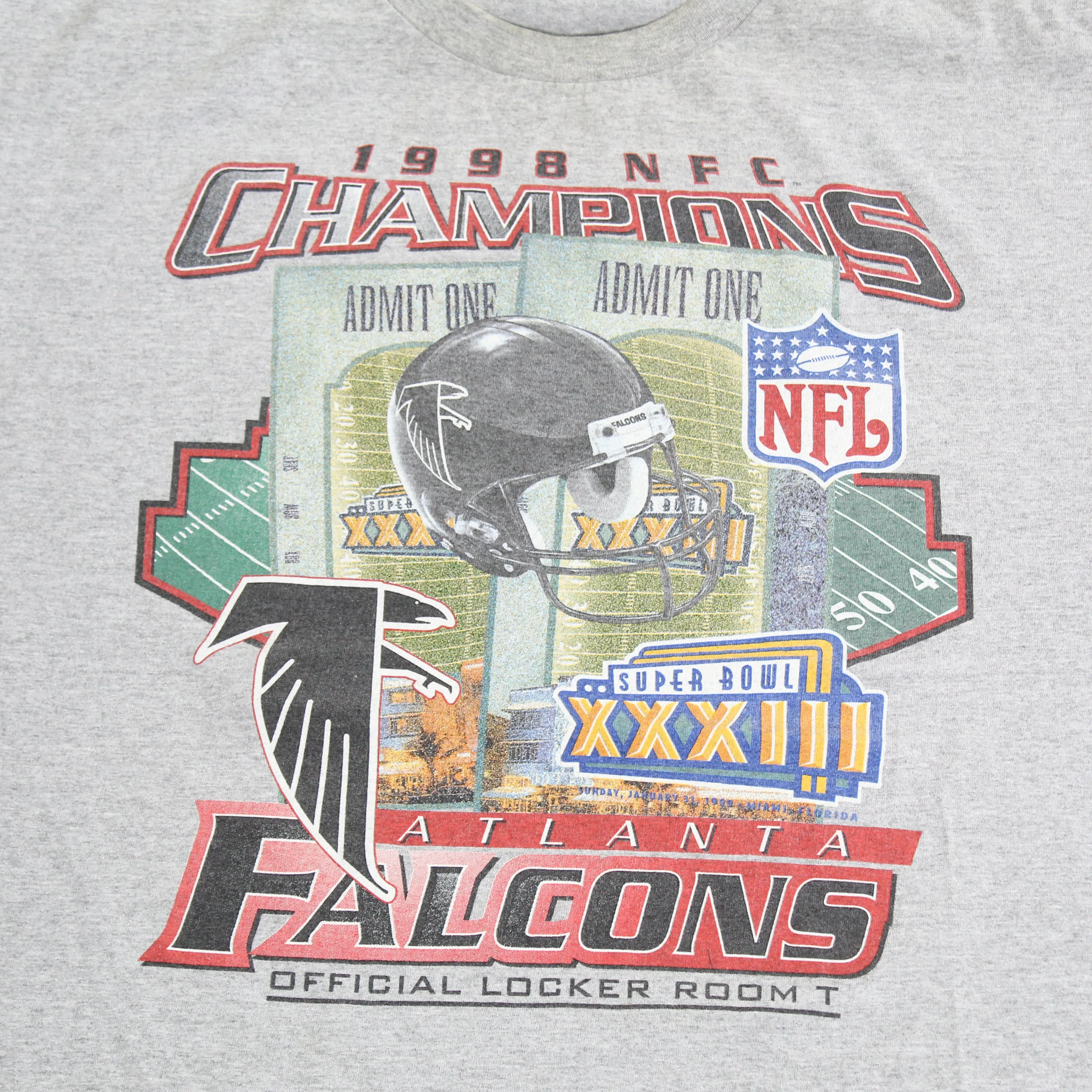 F- Vintage 1998 Atlanta Falcons NFC Champions Locker Room NFL Starter Tee sold by HG Vintage product image thumbnail 2