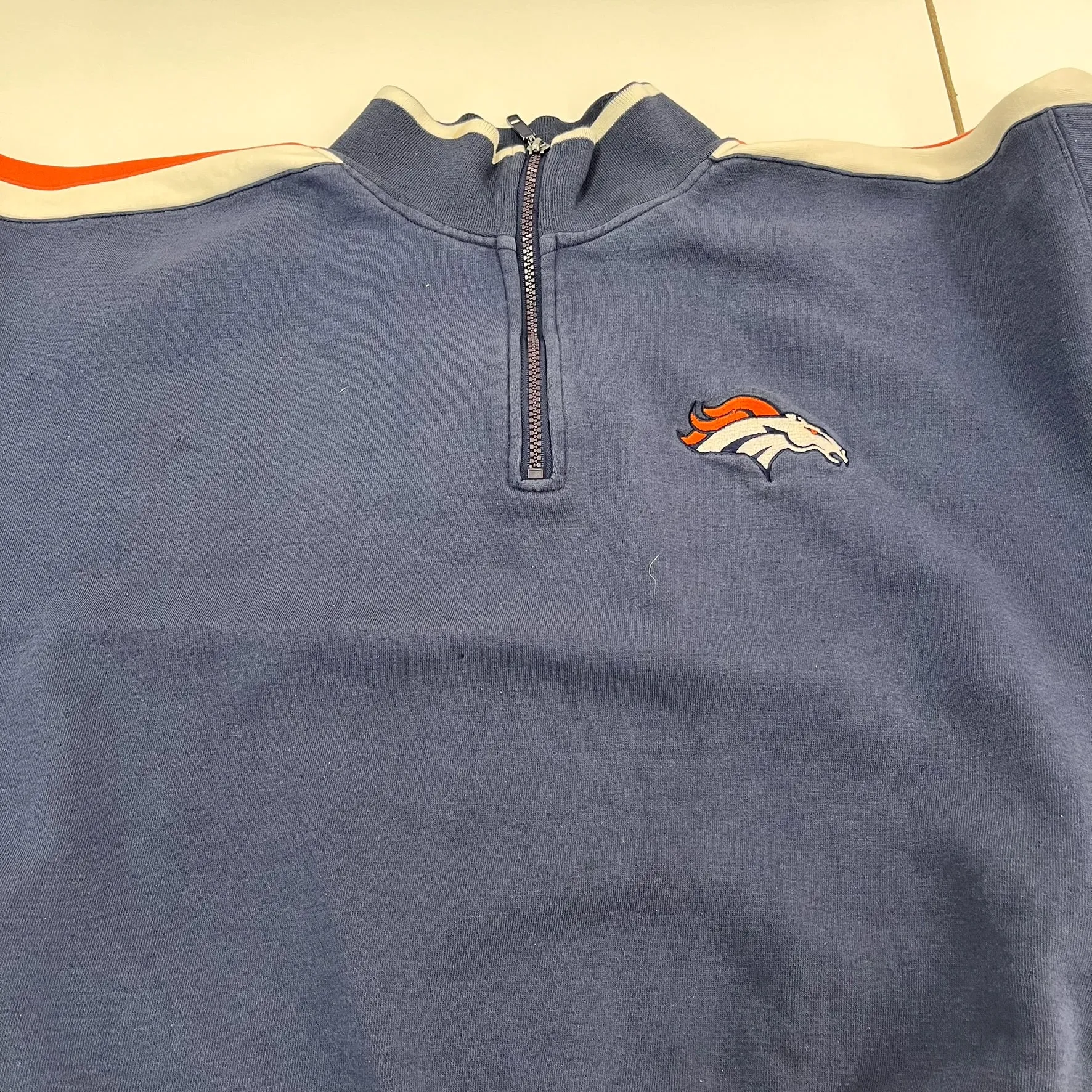 F- Vintage Denver Broncos NFL Starter Embroidered Logo Quarter Zip Crewneck sold by HG Vintage product image thumbnail 4