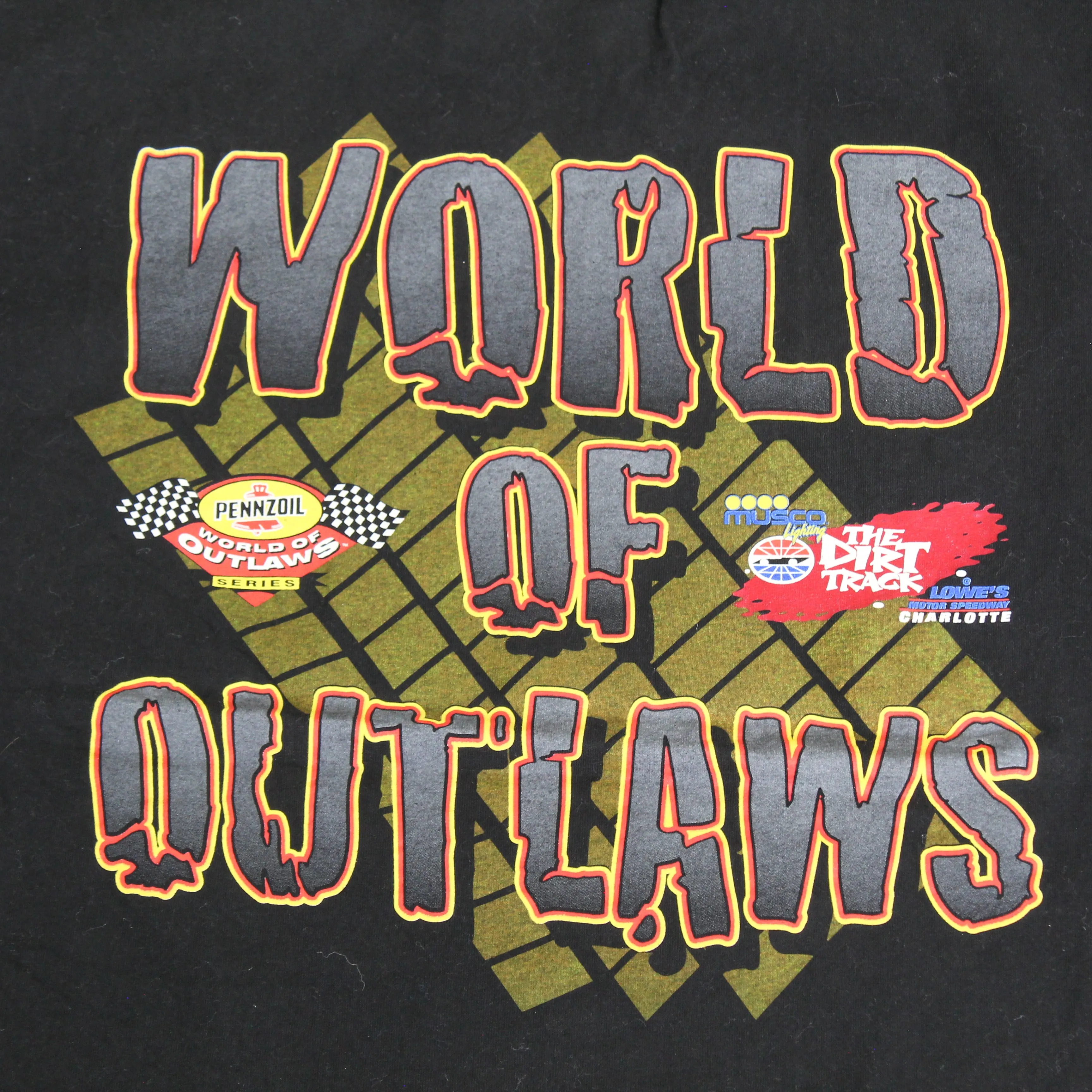 F- Vintage 2001 Pennzoil World Of Outlaws Series Charlotte North Carolina Graphic Tee sold by HG Vintage product image thumbnail 4
