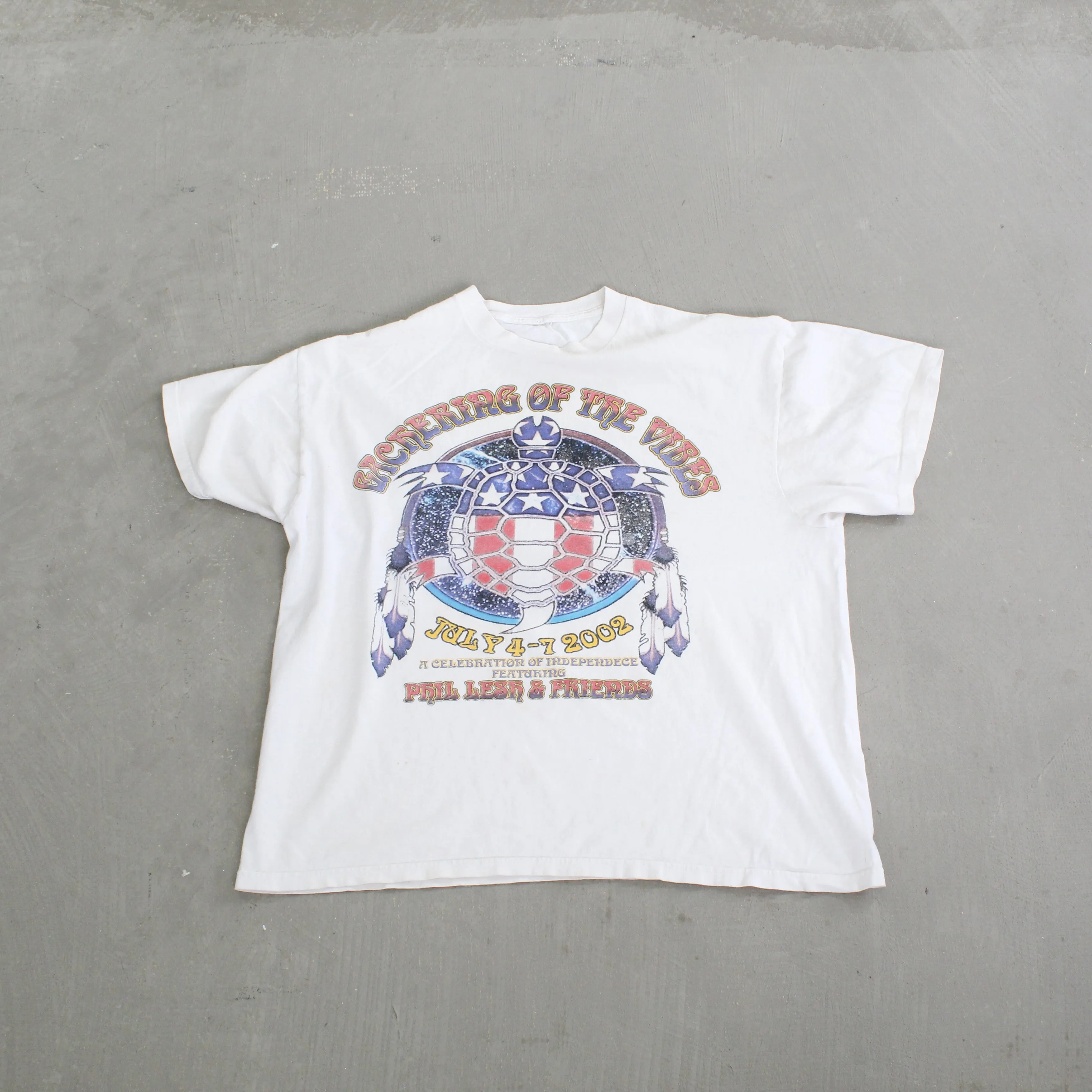 F- Vintage 2002 Gathering Of The Vibes W/ Grateful Dead Phil Lesh Tee sold by HG Vintage