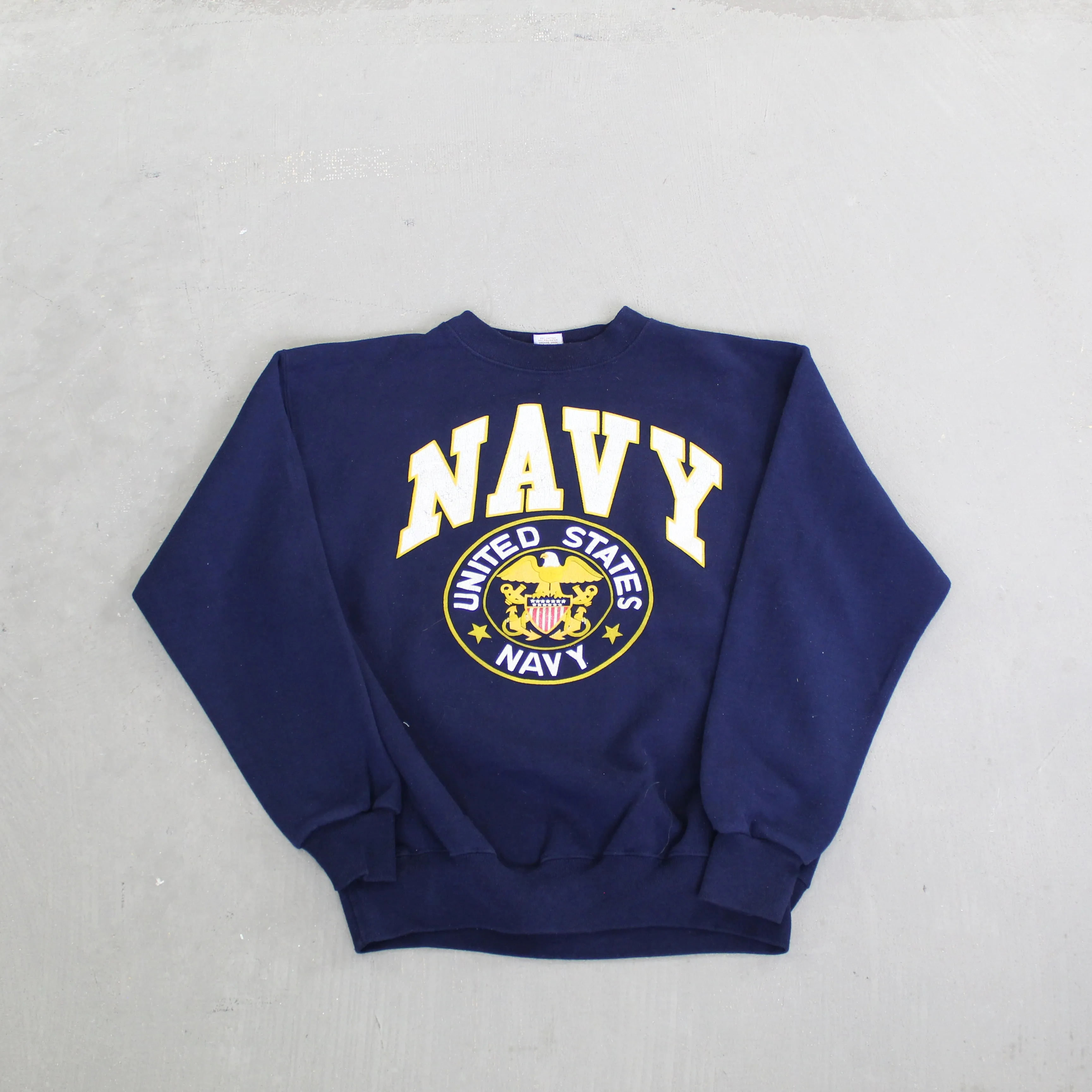 F- Vintage United States Navy Text & Graphic Crewneck sold by HG Vintage