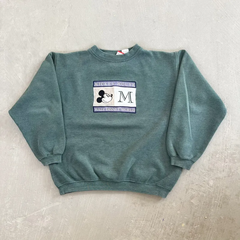 F- Vintage Disney World Mickey Mouse Embroidered Crewneck sold by HG Vintage