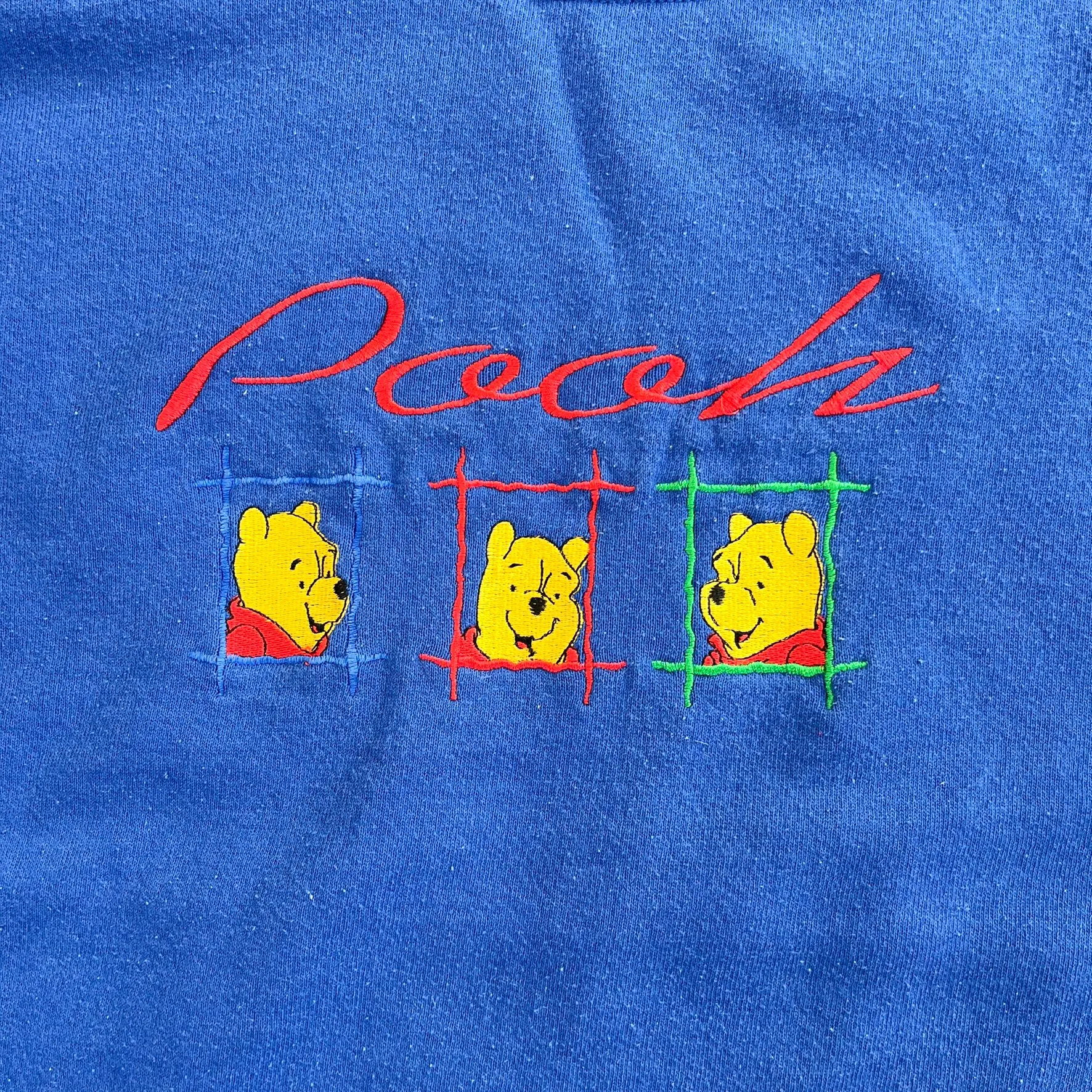 F- Vintage Disney Winnie The Pooh Text & Embroidered Character Crewneck sold by HG Vintage product image thumbnail 2