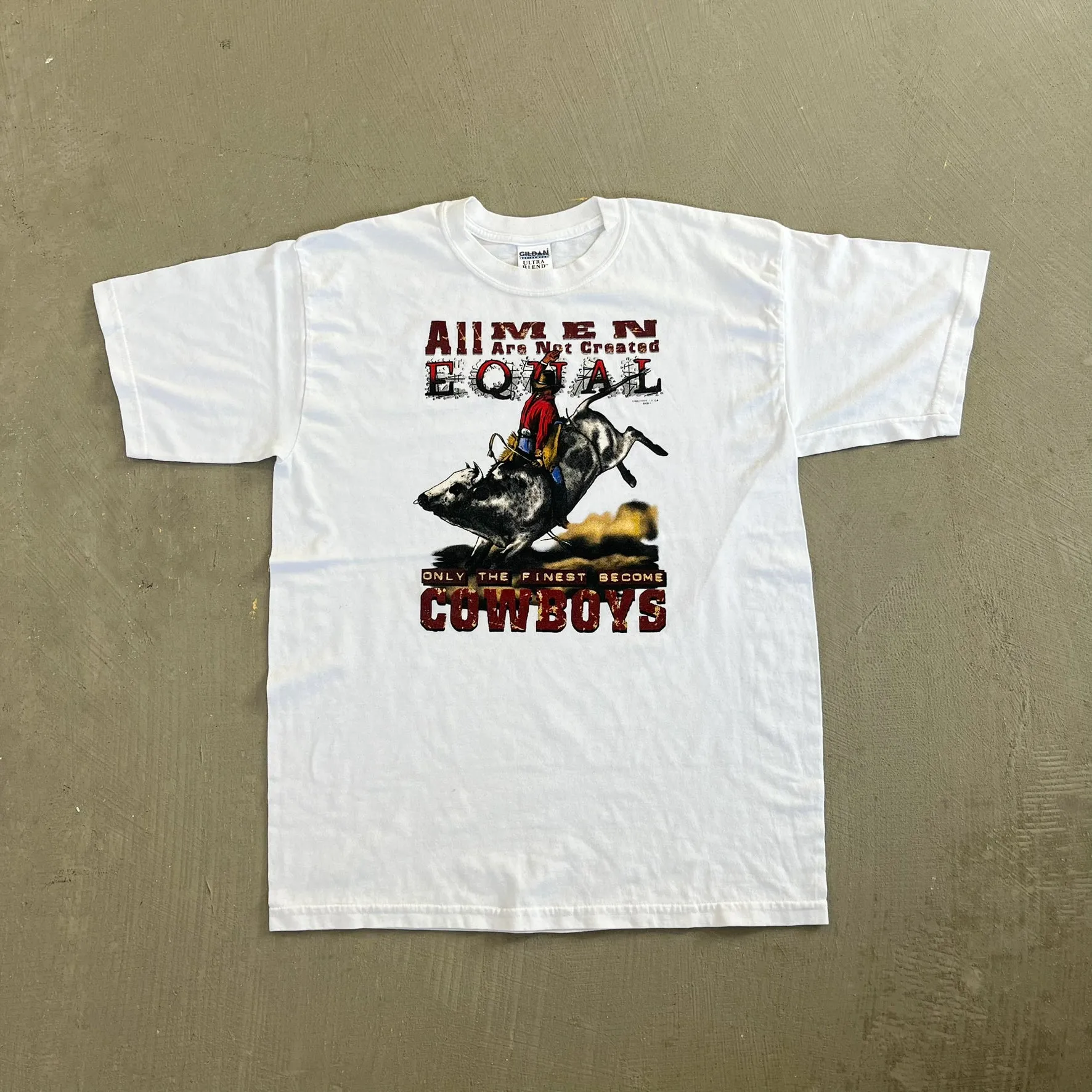 F- Vintage Only Finest Men Become Cowboy Graphic Tee sold by HG Vintage