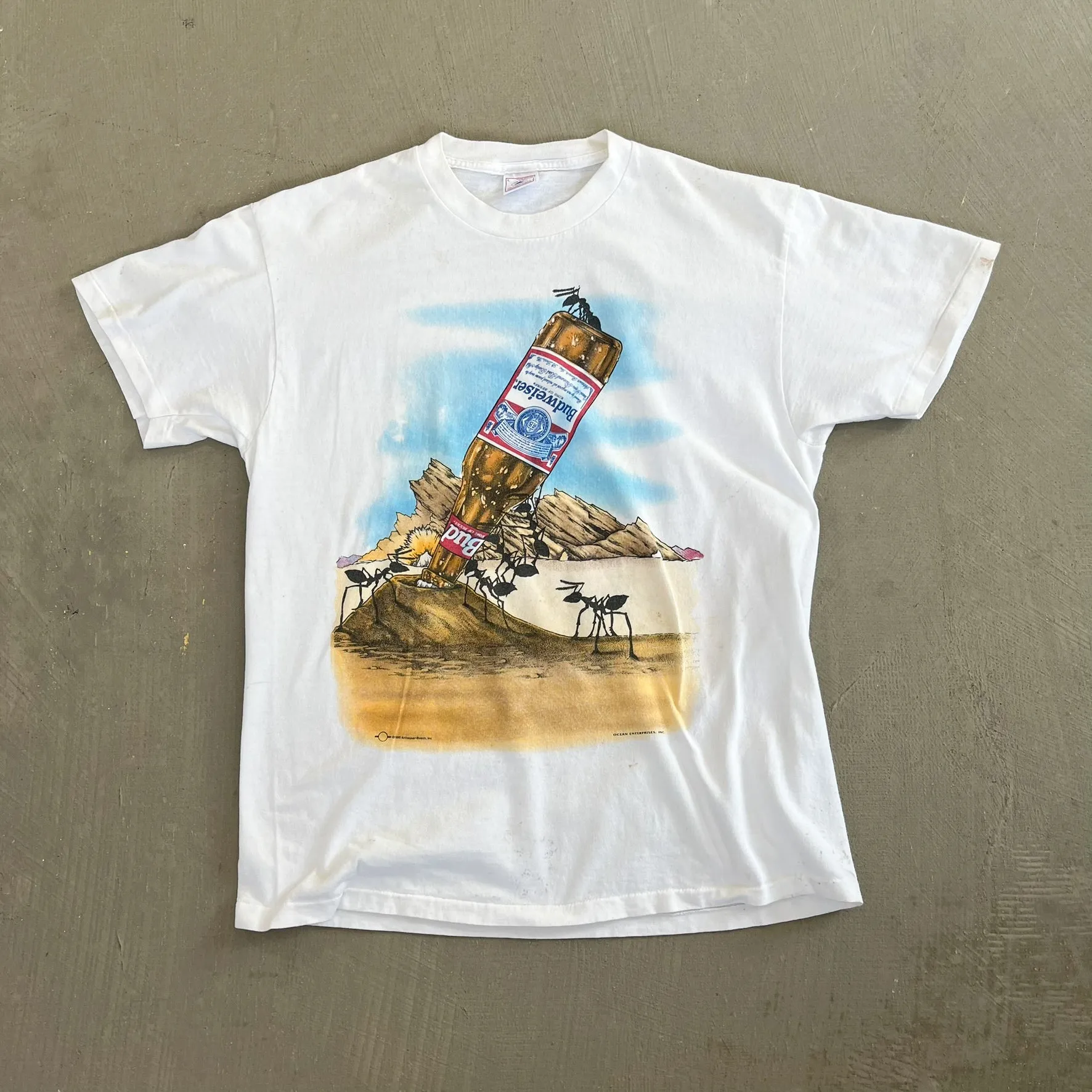 F- Vintage '95 Budweiser Party Ants Graphic Single Stitch Tee sold by HG Vintage