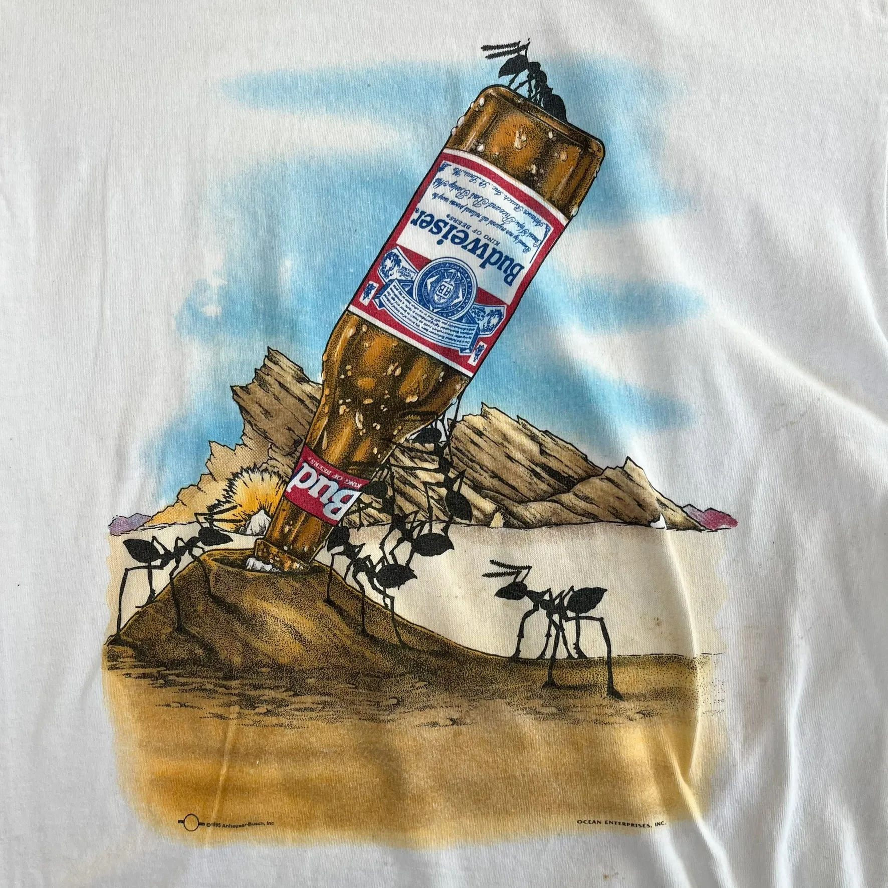 F- Vintage '95 Budweiser Party Ants Graphic Single Stitch Tee sold by HG Vintage product image thumbnail 2
