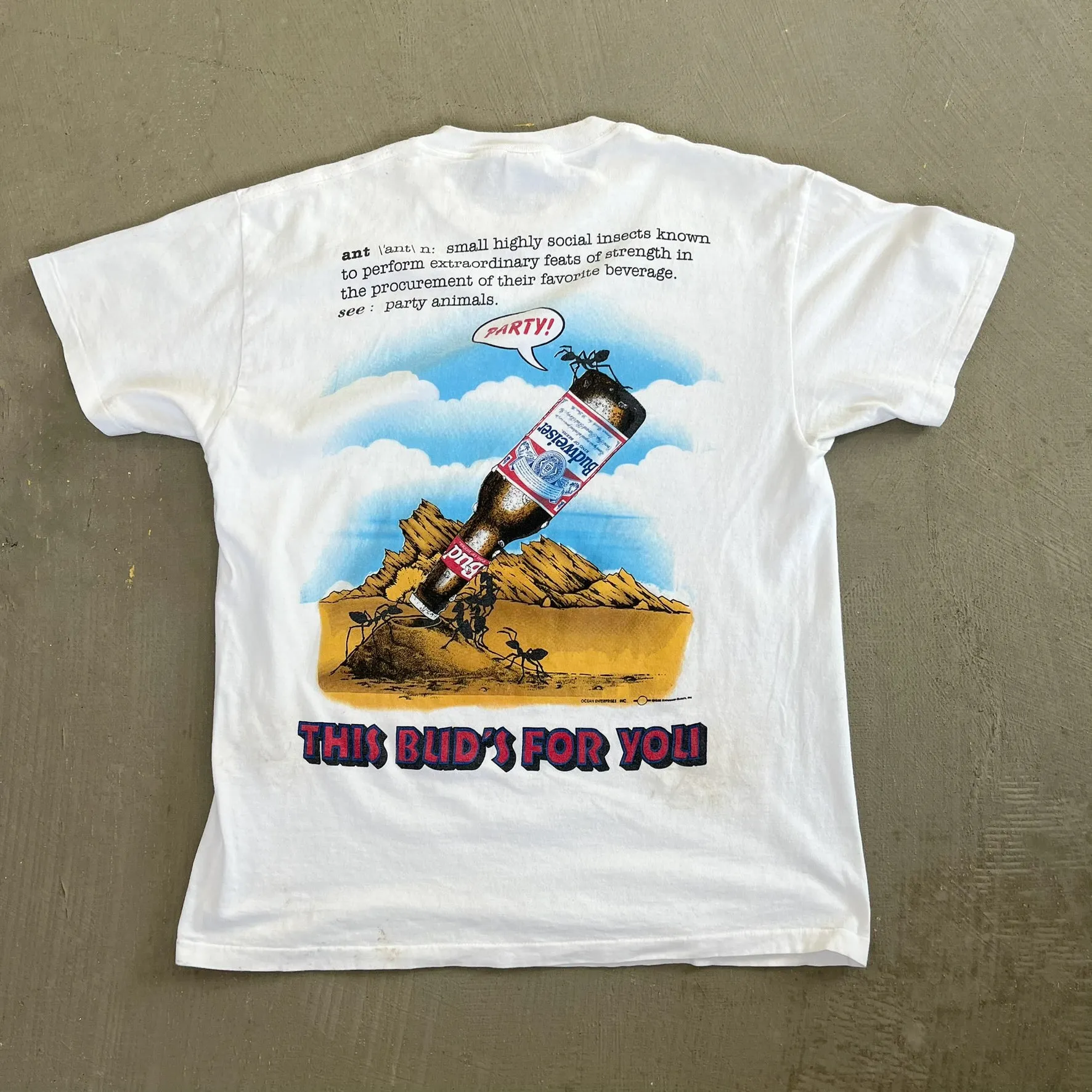 F- Vintage '95 Budweiser Party Ants Graphic Single Stitch Tee sold by HG Vintage product image thumbnail 3