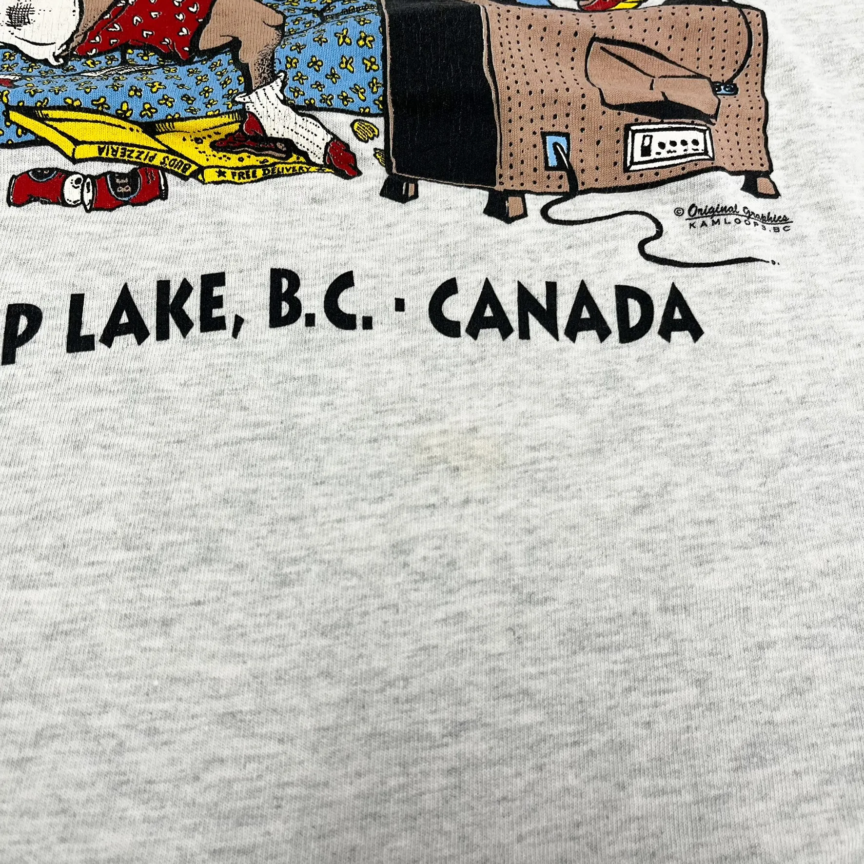 F- Vintage Shuswap Lake BC Save The Males Graphic Single Stitch Tee sold by HG Vintage product image thumbnail 5