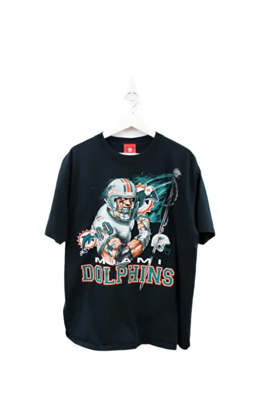 Z- Vintage Dolphins Flag & Player NFL Graphic Tee sold by HG Vintage