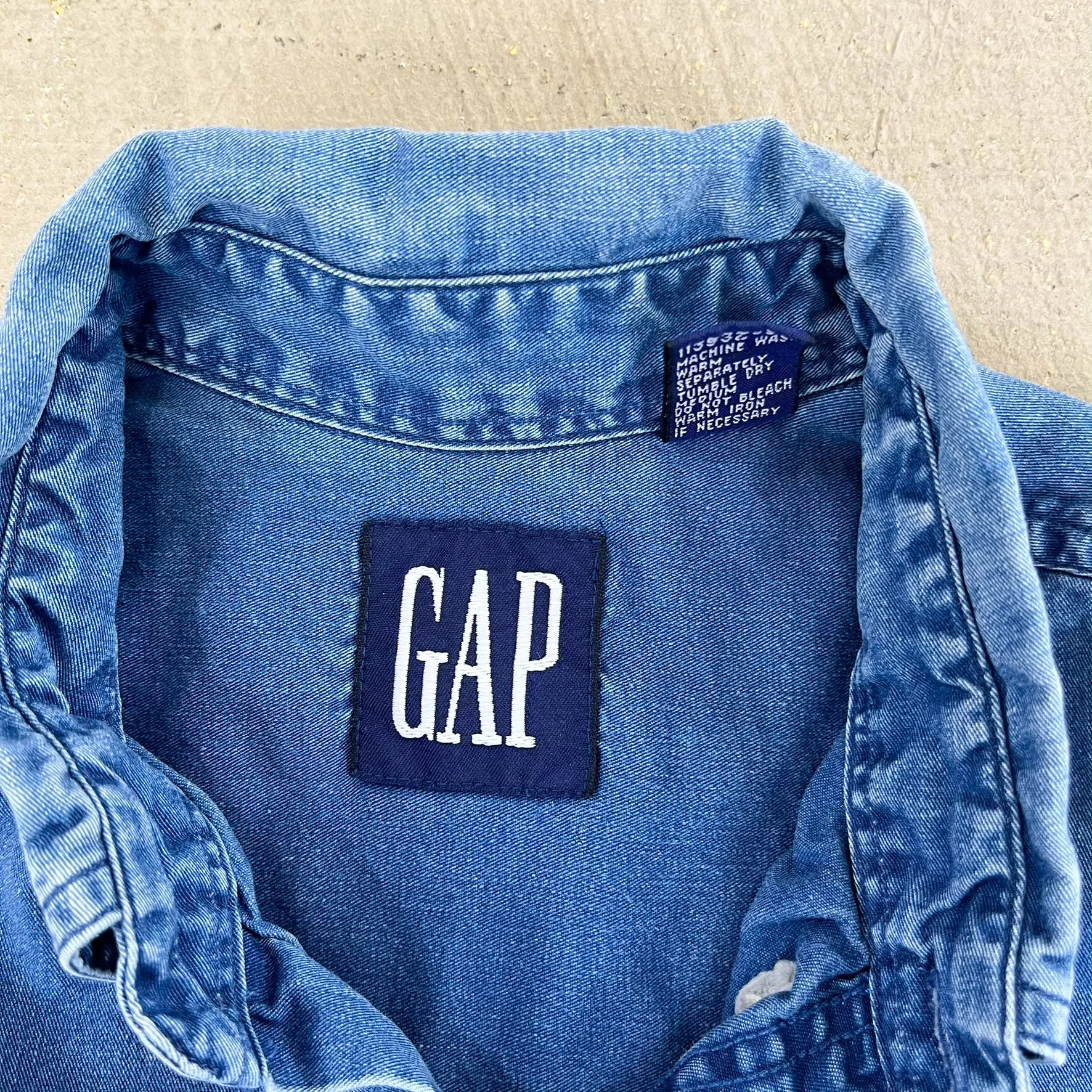 F- Vintage GAP Denim Style Button Down Shirt sold by HG Vintage product image thumbnail 3