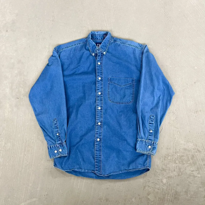F- Vintage GAP Denim Style Button Down Shirt sold by HG Vintage