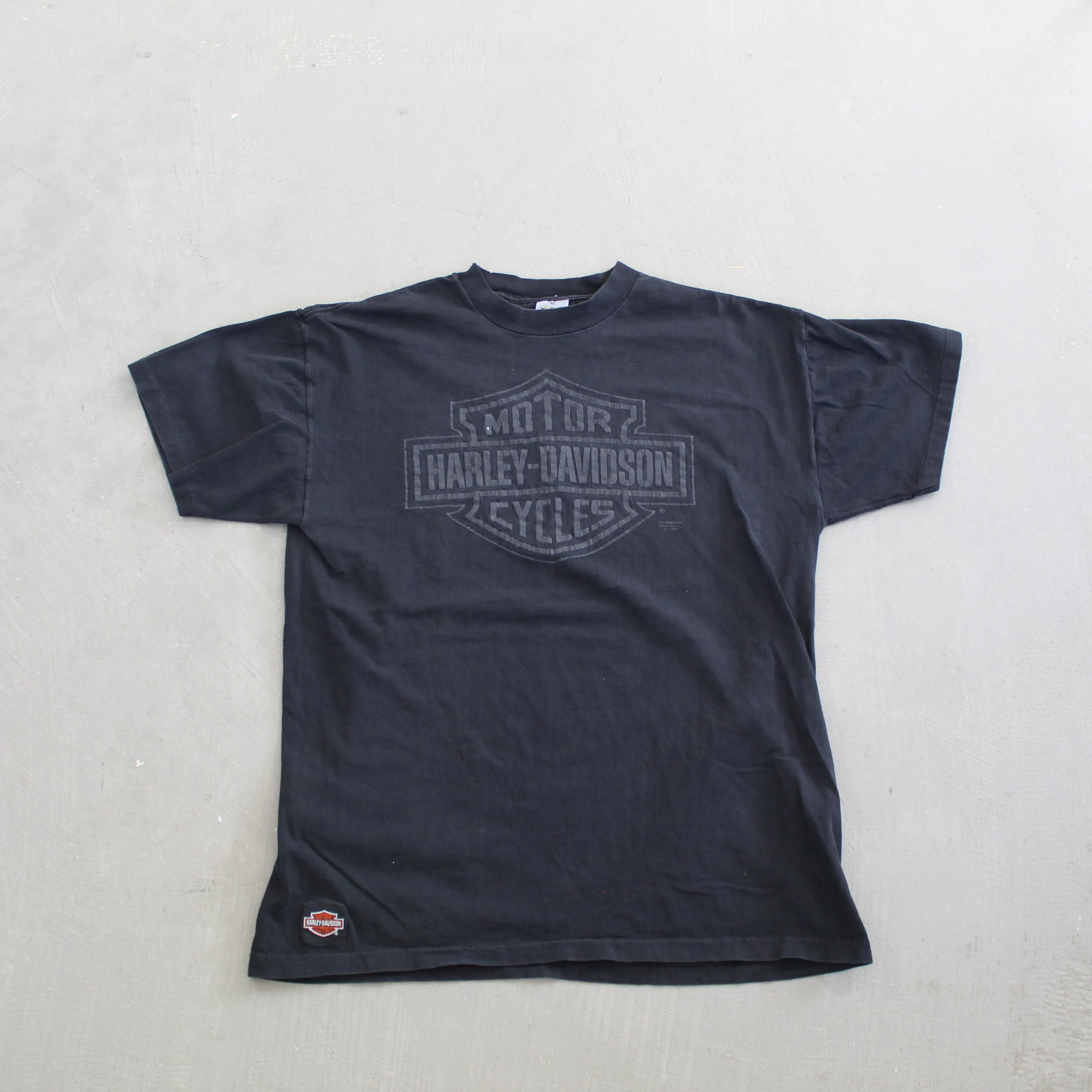 F- Vintage 1990 3D Emblem Harley Davidson Logo Single Stitch Tee sold by HG Vintage