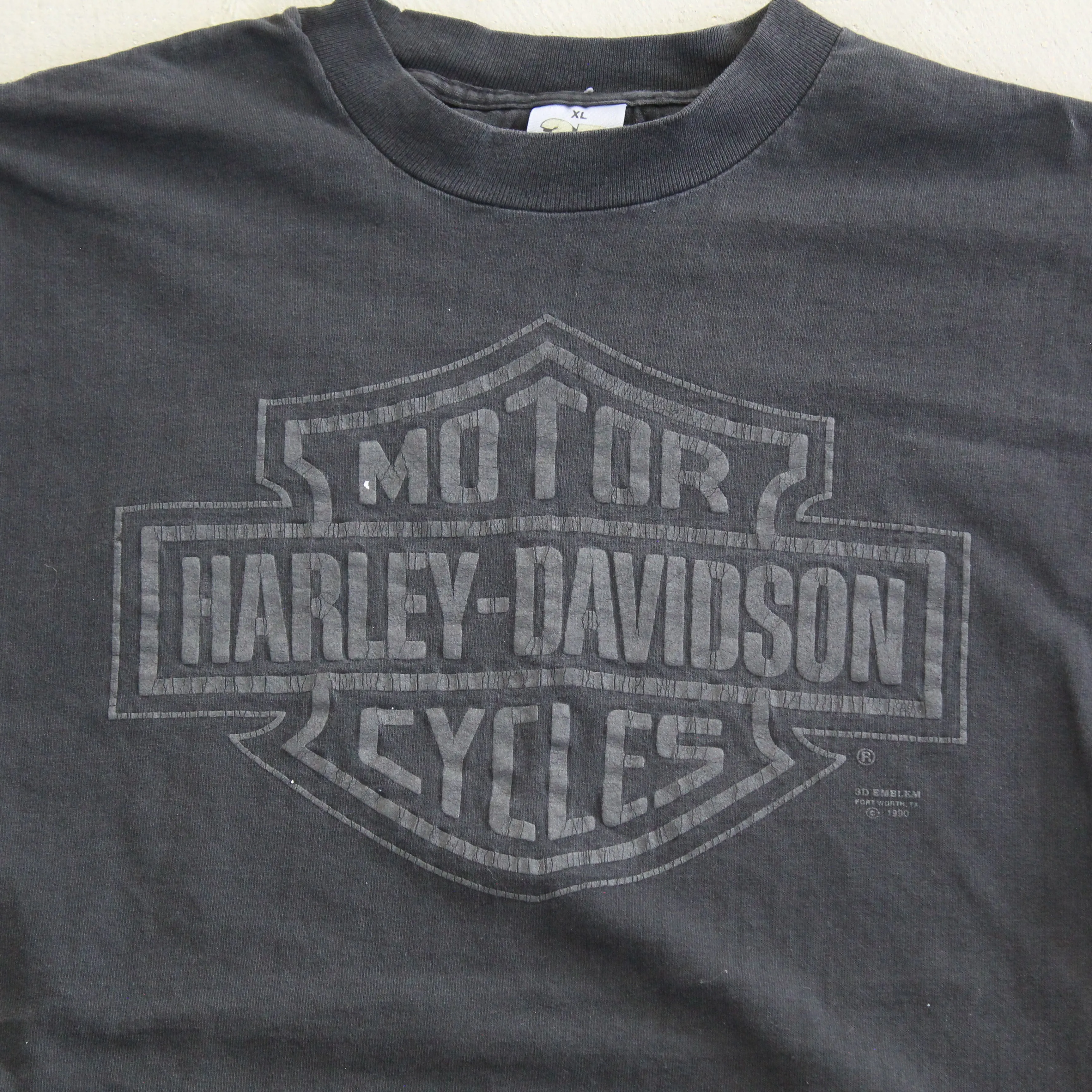 F- Vintage 1990 3D Emblem Harley Davidson Logo Single Stitch Tee sold by HG Vintage product image thumbnail 2