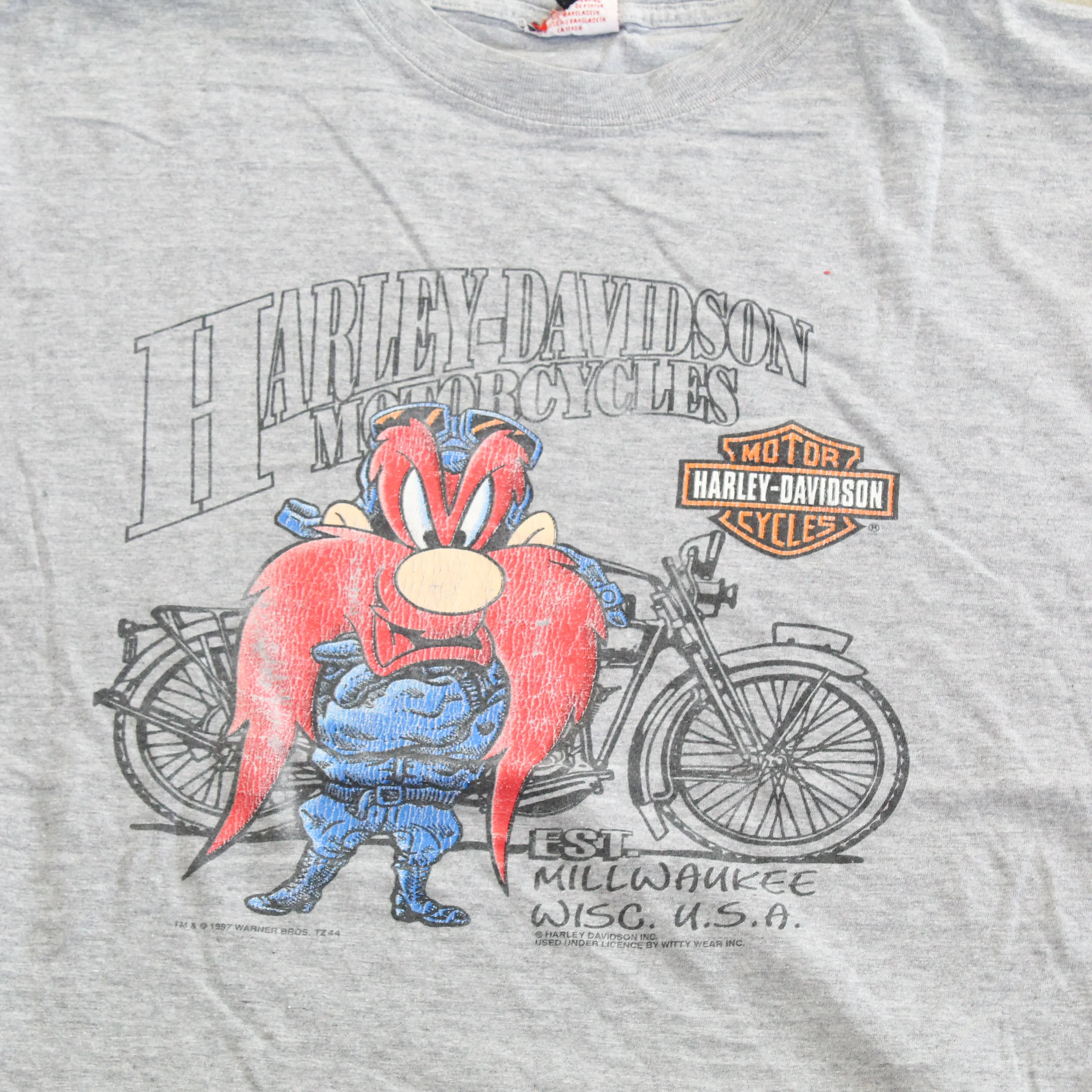 F- Vintage 1997 Harley Davidson Milwaukee Yosemite Sam Graphic Tee sold by HG Vintage product image thumbnail 2