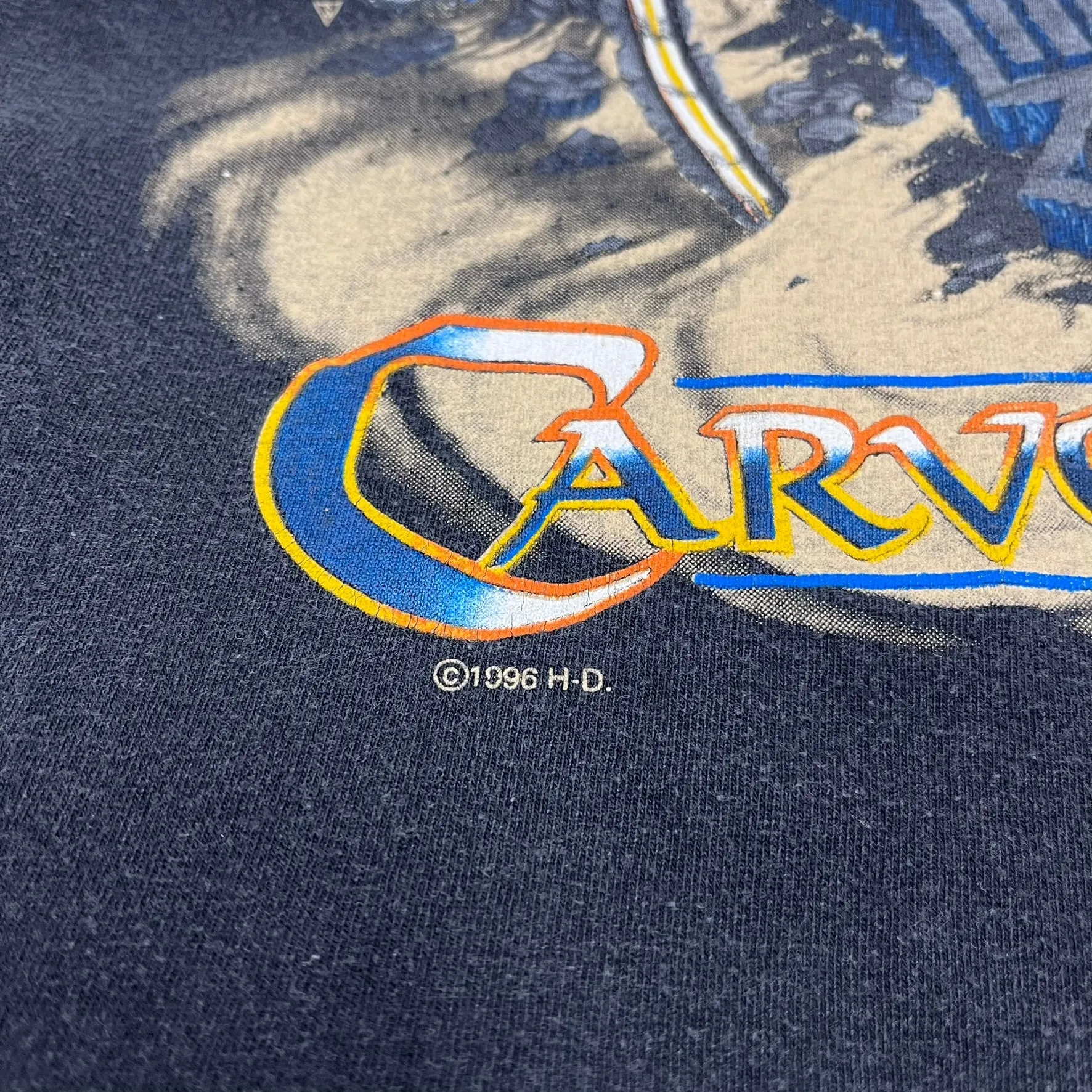 F- Vintage 1996 Harley Davidson A Legend Carved Stone Single Stitch Tee sold by HG Vintage product image thumbnail 5