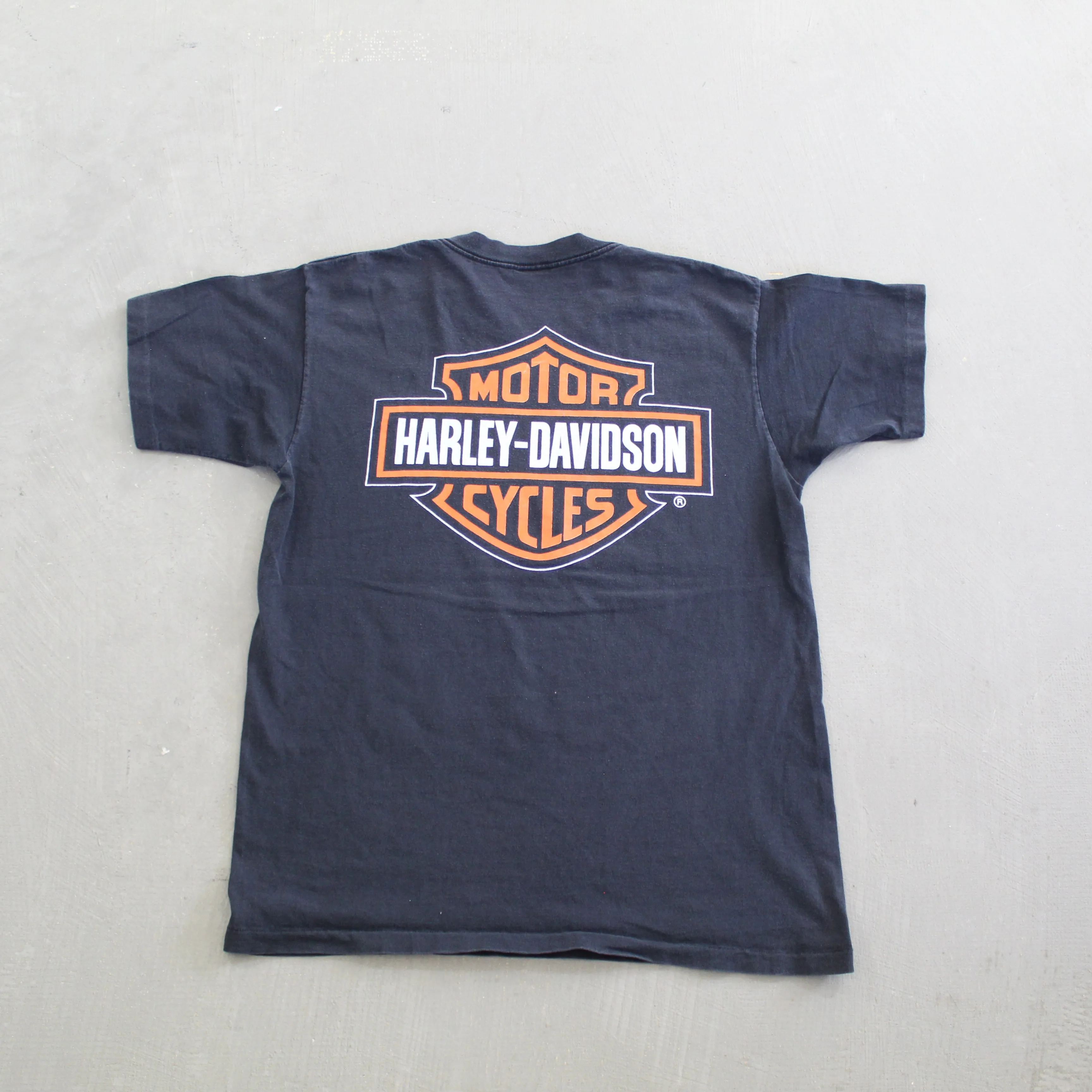 F- Vintage 1996 Harley Davidson A Legend Carved Stone Single Stitch Tee sold by HG Vintage product image thumbnail 3