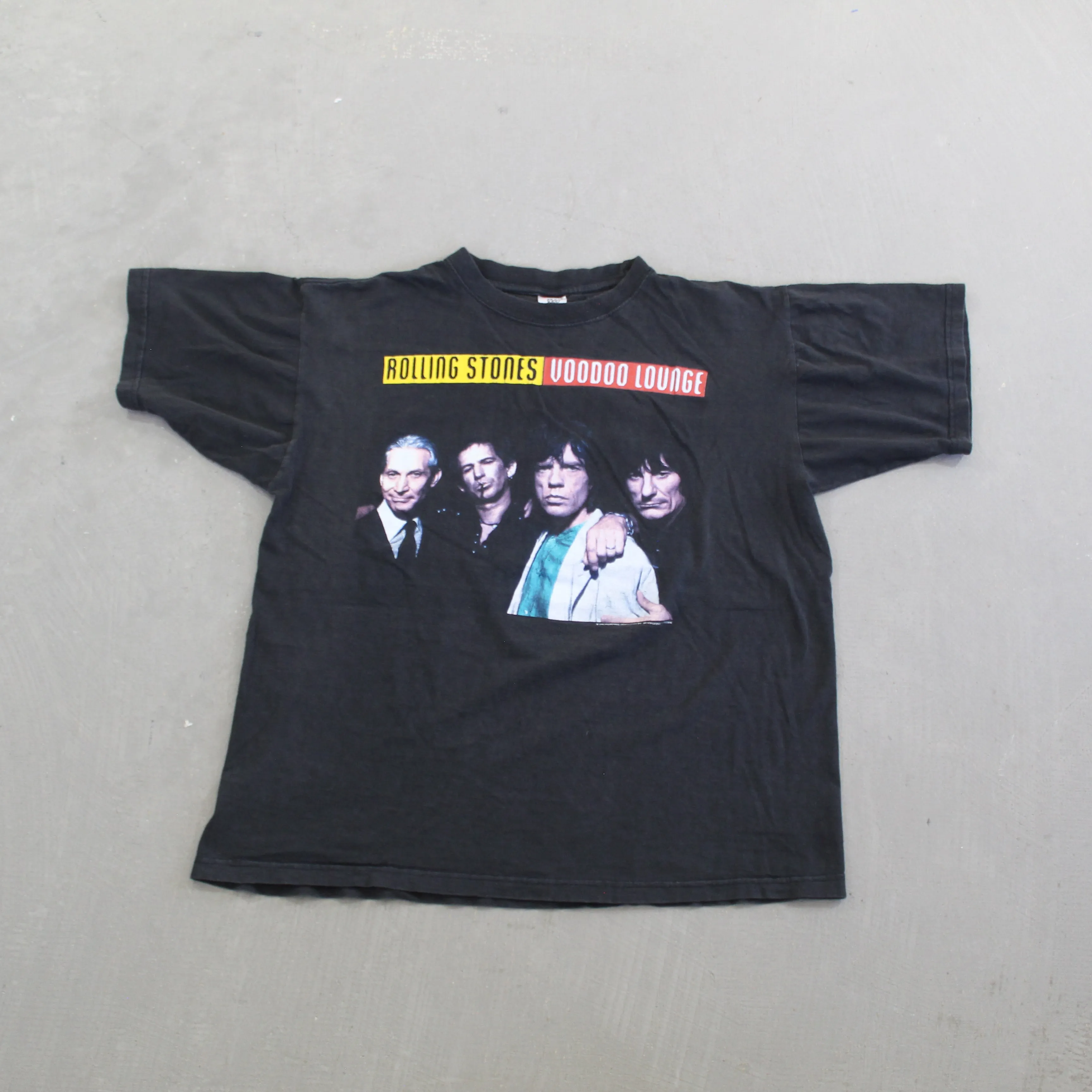 F- Vintage 1994 The Rolling Stones Voodoo Lounge Picture Tee sold by HG Vintage