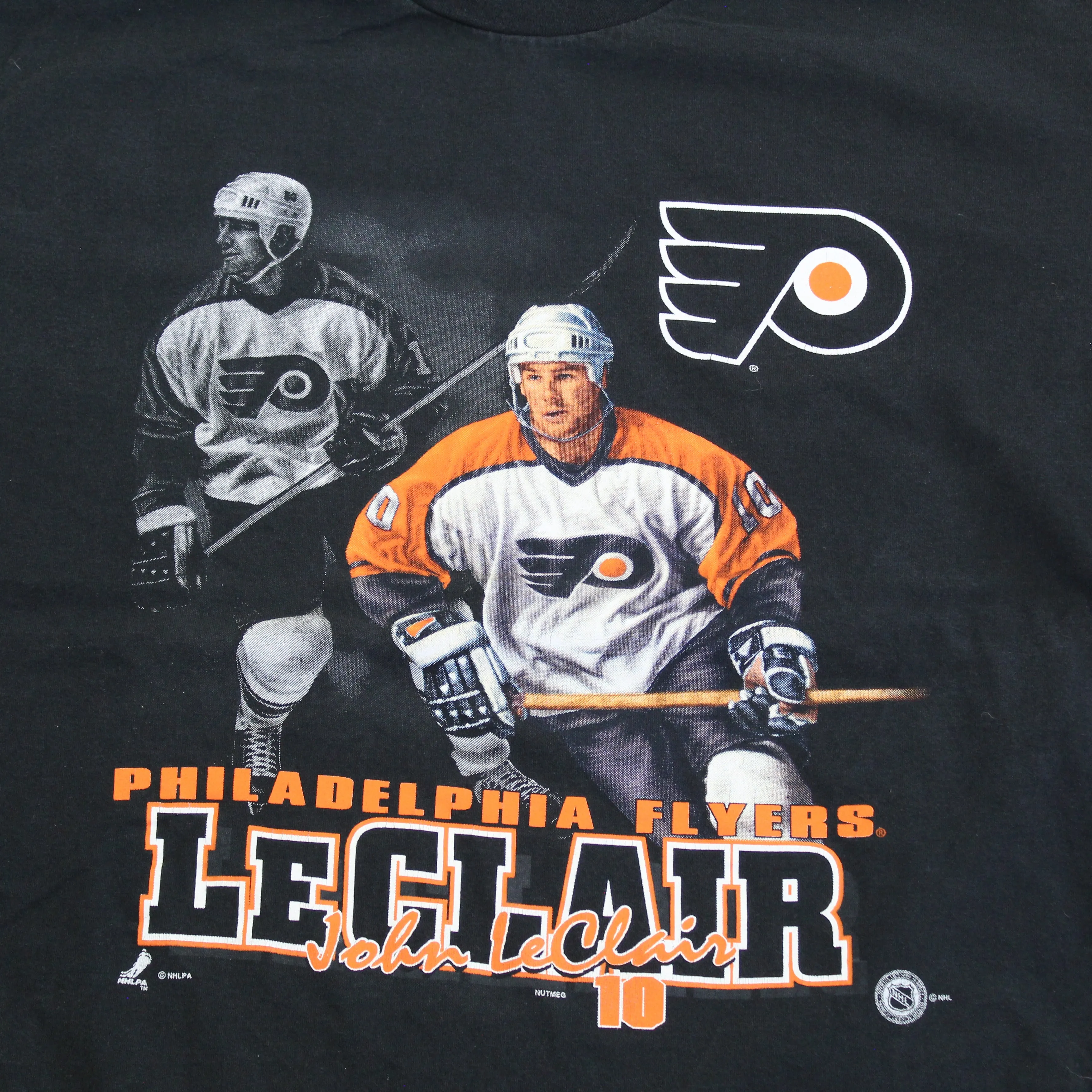 F- Vintage Philadelphia Flyers John LeClair NHL Lee Graphic Tee sold by HG Vintage product image thumbnail 2