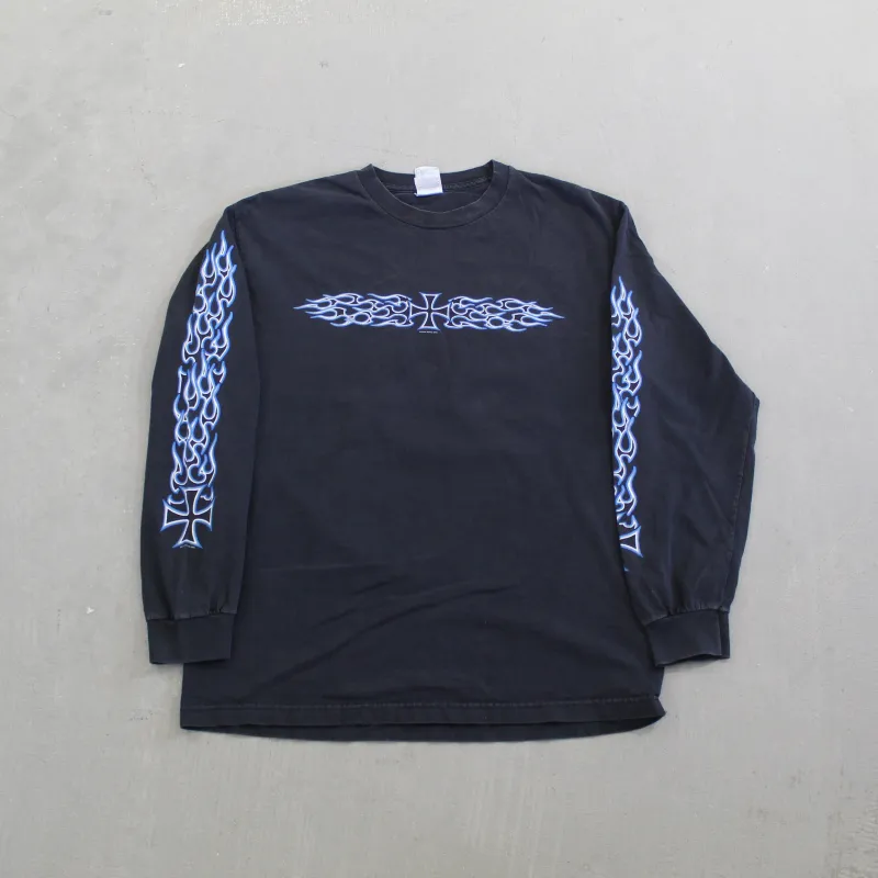 F- Vintage 2003 American Motorcycle Iron Long Sleeve Tee sold by HG Vintage