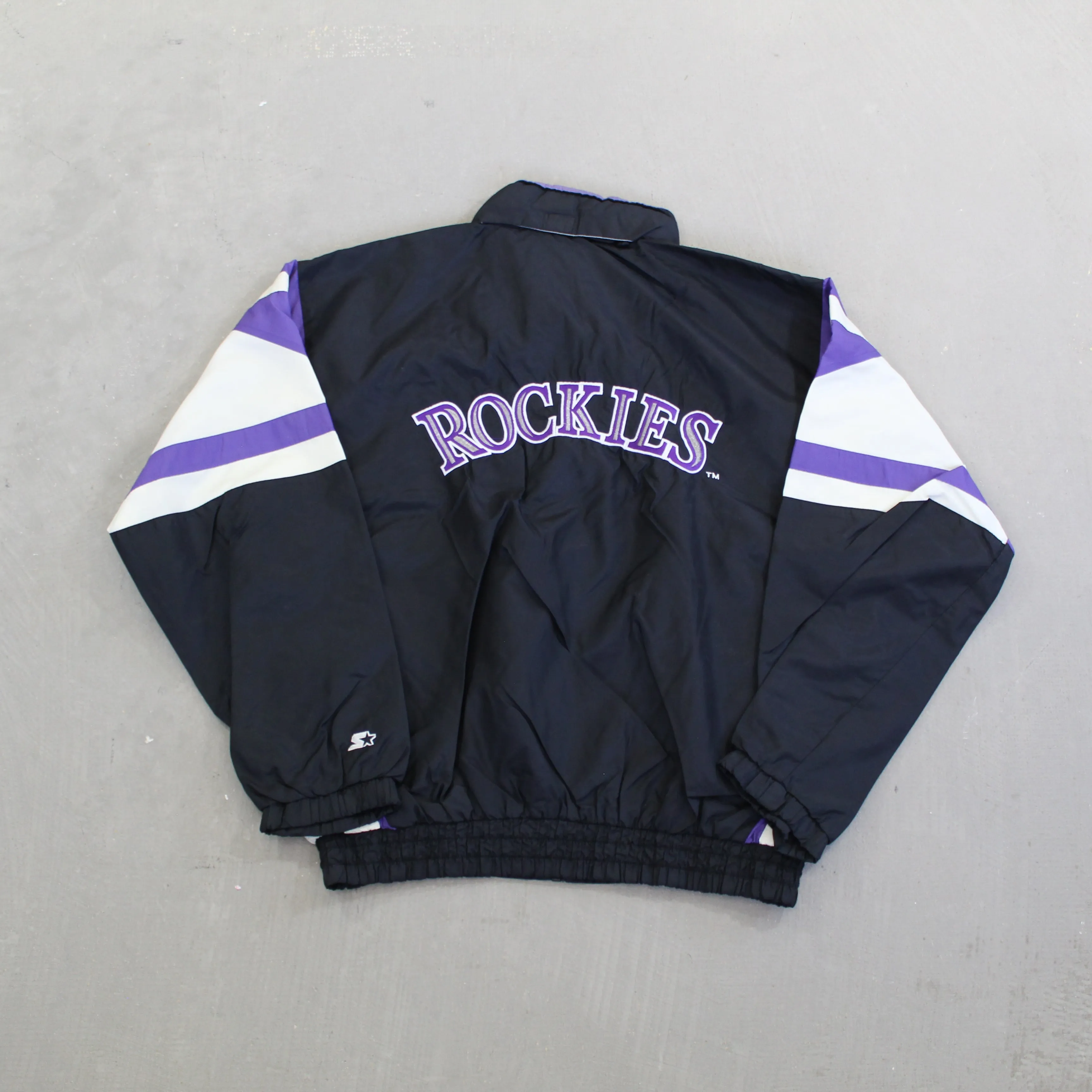 F- Vintage Colorado Rockies MLB Starter Zip Up Nylon Windbreaker Jacket sold by HG Vintage product image thumbnail 3