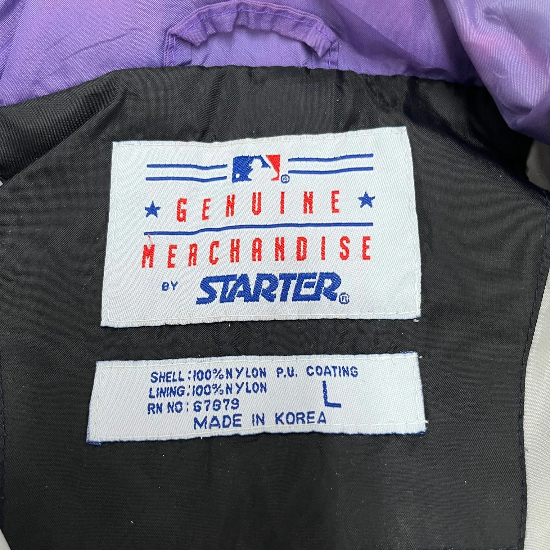 F- Vintage Colorado Rockies MLB Starter Zip Up Nylon Windbreaker Jacket sold by HG Vintage product image thumbnail 5