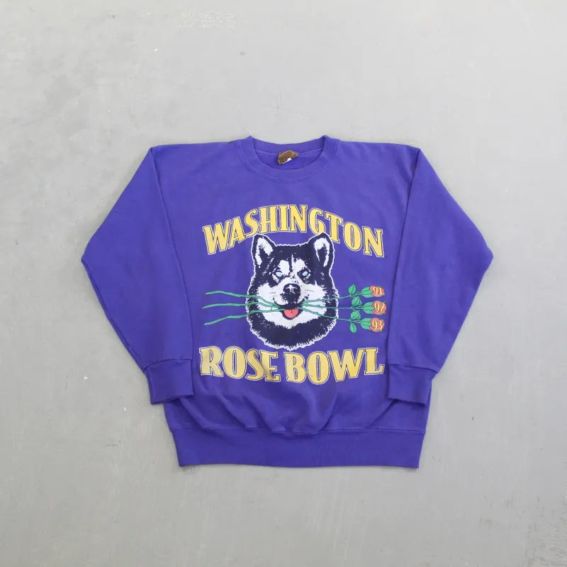 F- Vintage 93' University Of Washington Rose Bowl Graphic Crewneck sold by HG Vintage
