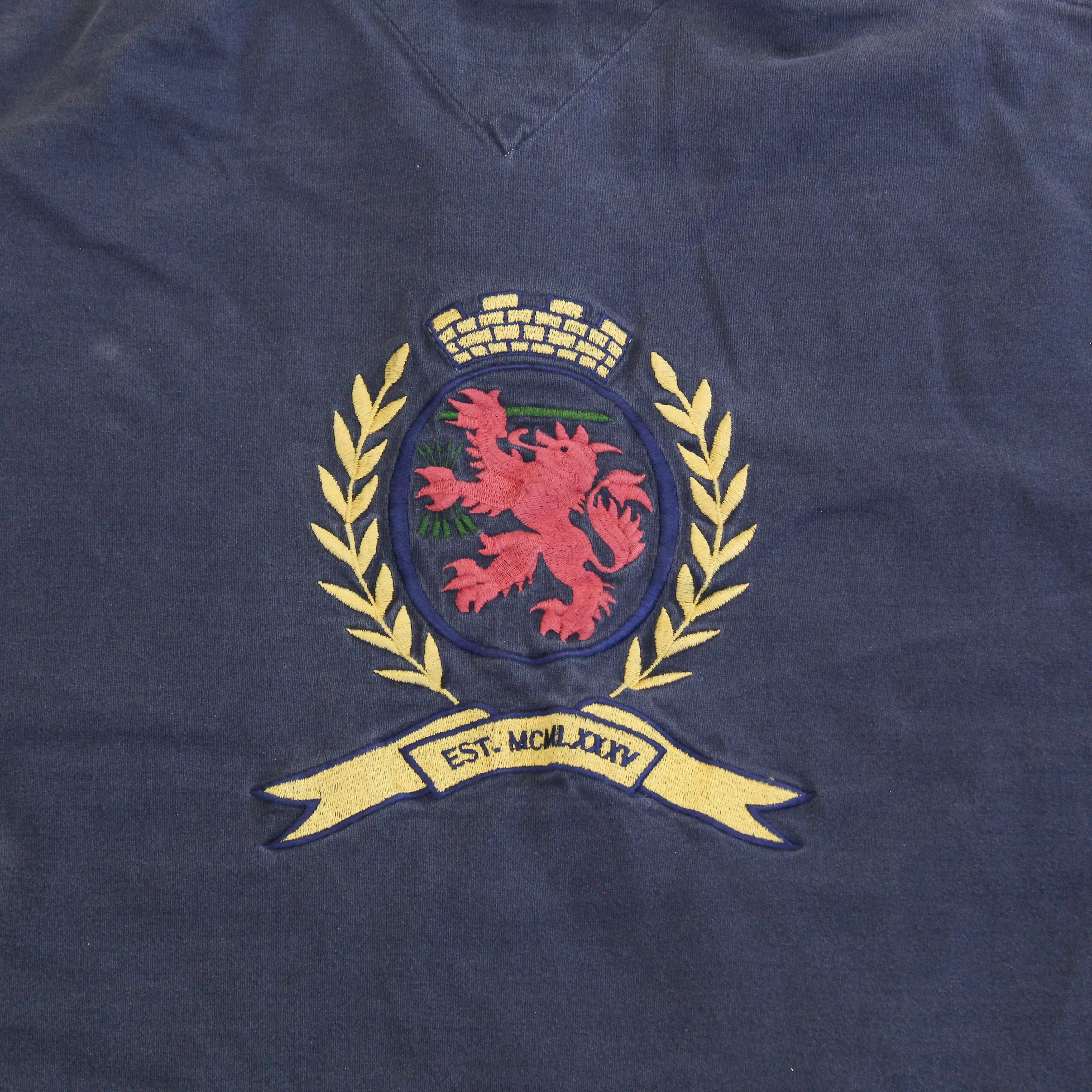 F- Vintage 90s Tommy Hilfiger Embroidered Logo & Crest Rugby Shirt sold by HG Vintage product image thumbnail 3