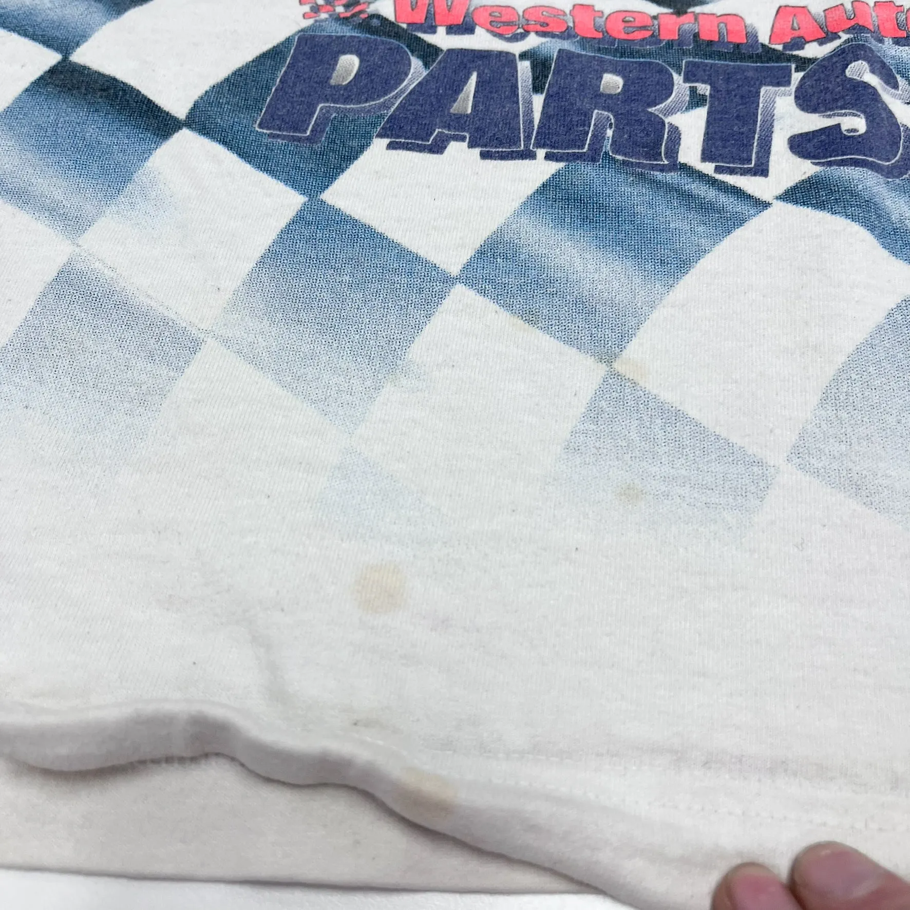 F- Vintage Nascar Darrell Waltrip Western Auto Parts Jumbo Print Tee sold by HG Vintage product image thumbnail 5