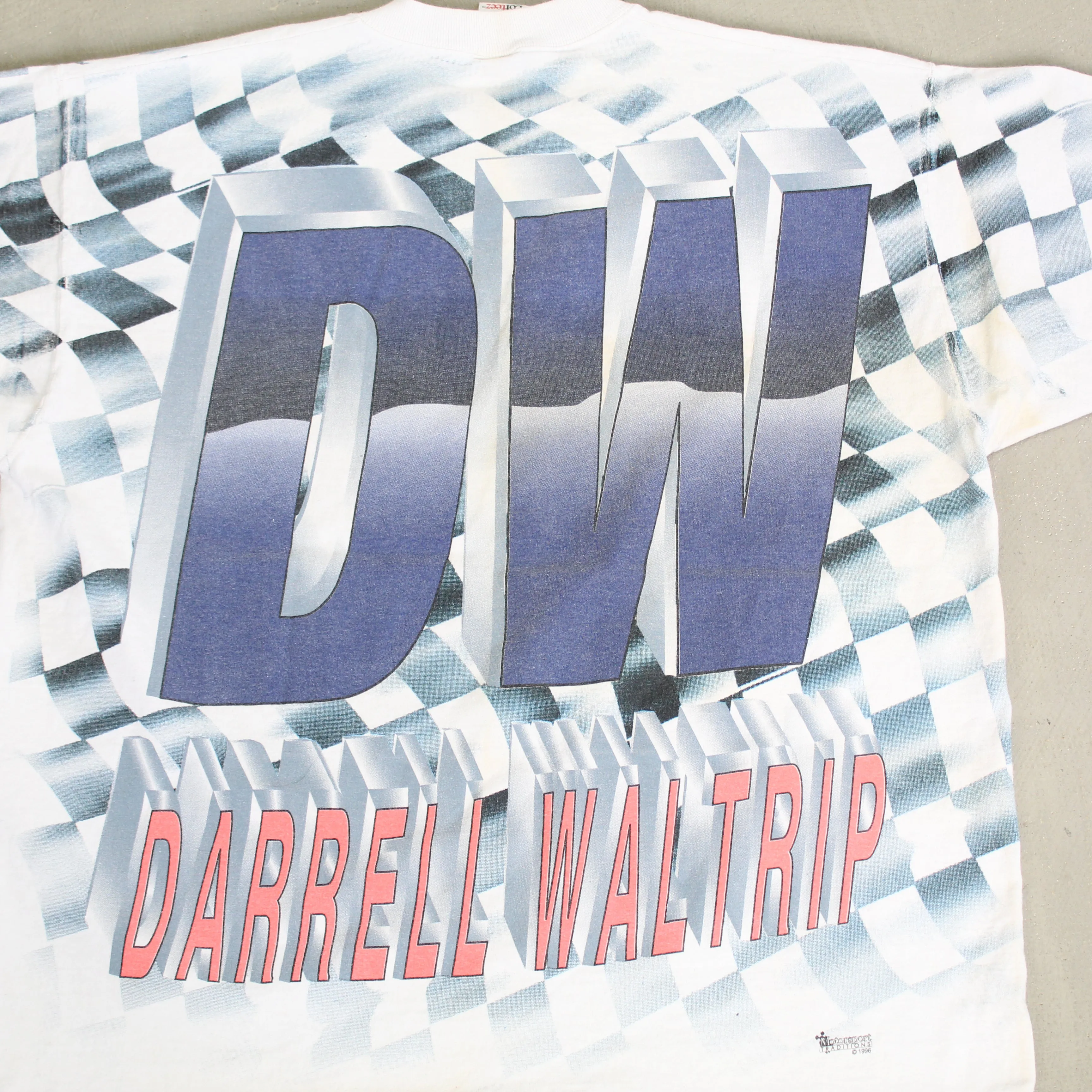 F- Vintage Nascar Darrell Waltrip Western Auto Parts Jumbo Print Tee sold by HG Vintage product image thumbnail 4