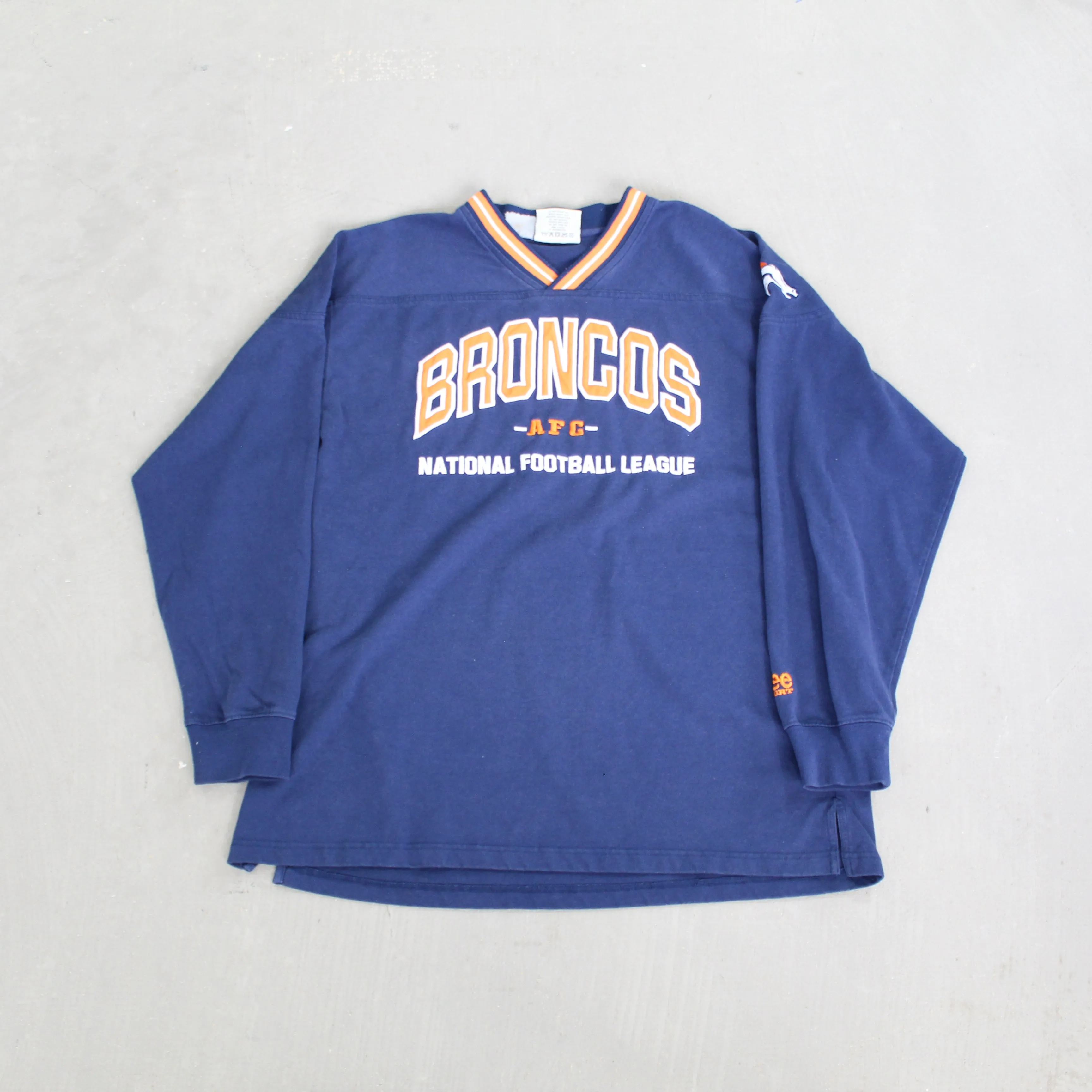 F- Vintage Denver Broncos NFL Lee Embroidered Text Long Sleeve Tee sold by HG Vintage