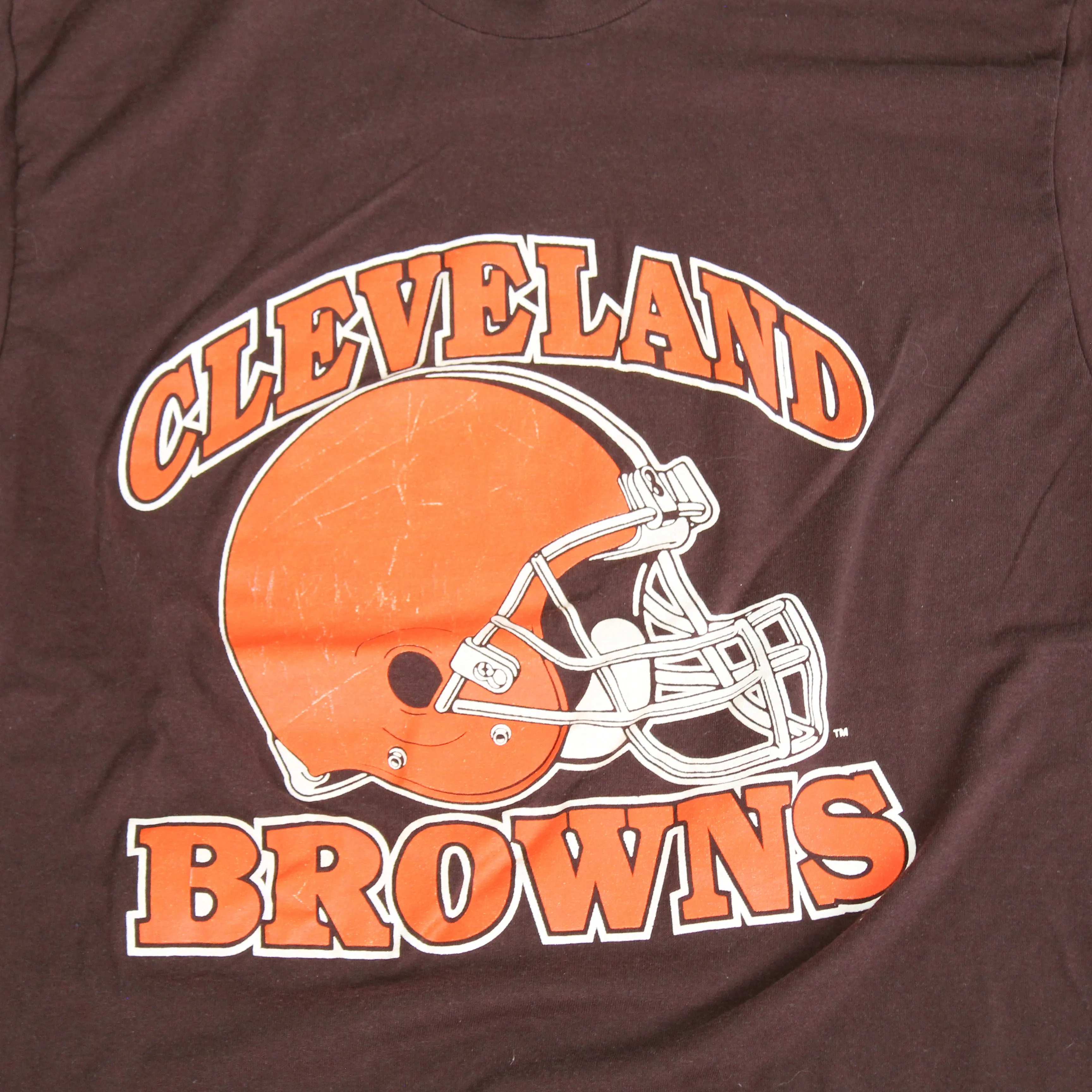 F- Vintage Cleveland Browns NFL Helmet & Text Single Stitch Tee sold by HG Vintage product image thumbnail 2