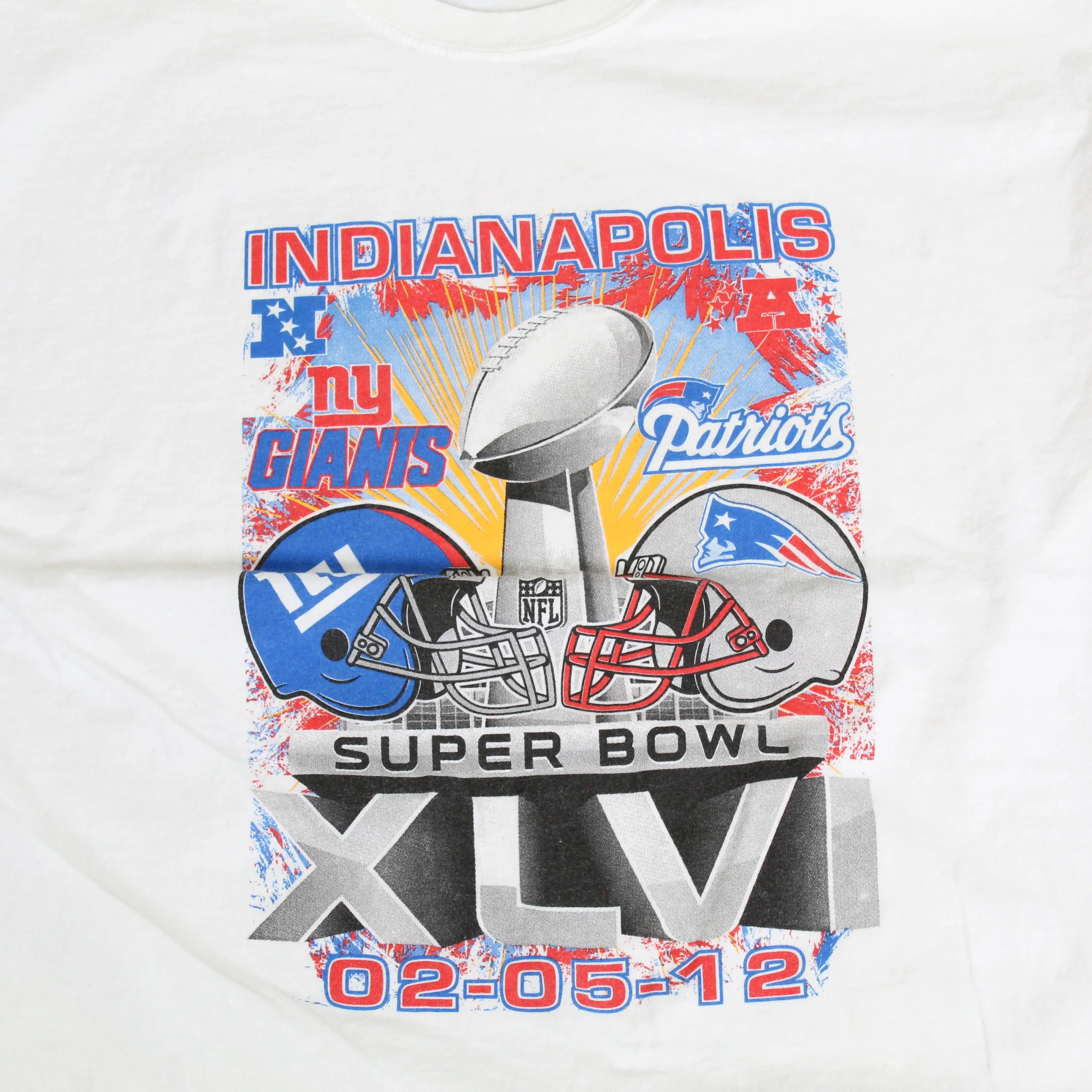 F- 2012 NFL Super Bowl 46 Patriots Vs Giants Promo Tee sold by HG Vintage product image thumbnail 2
