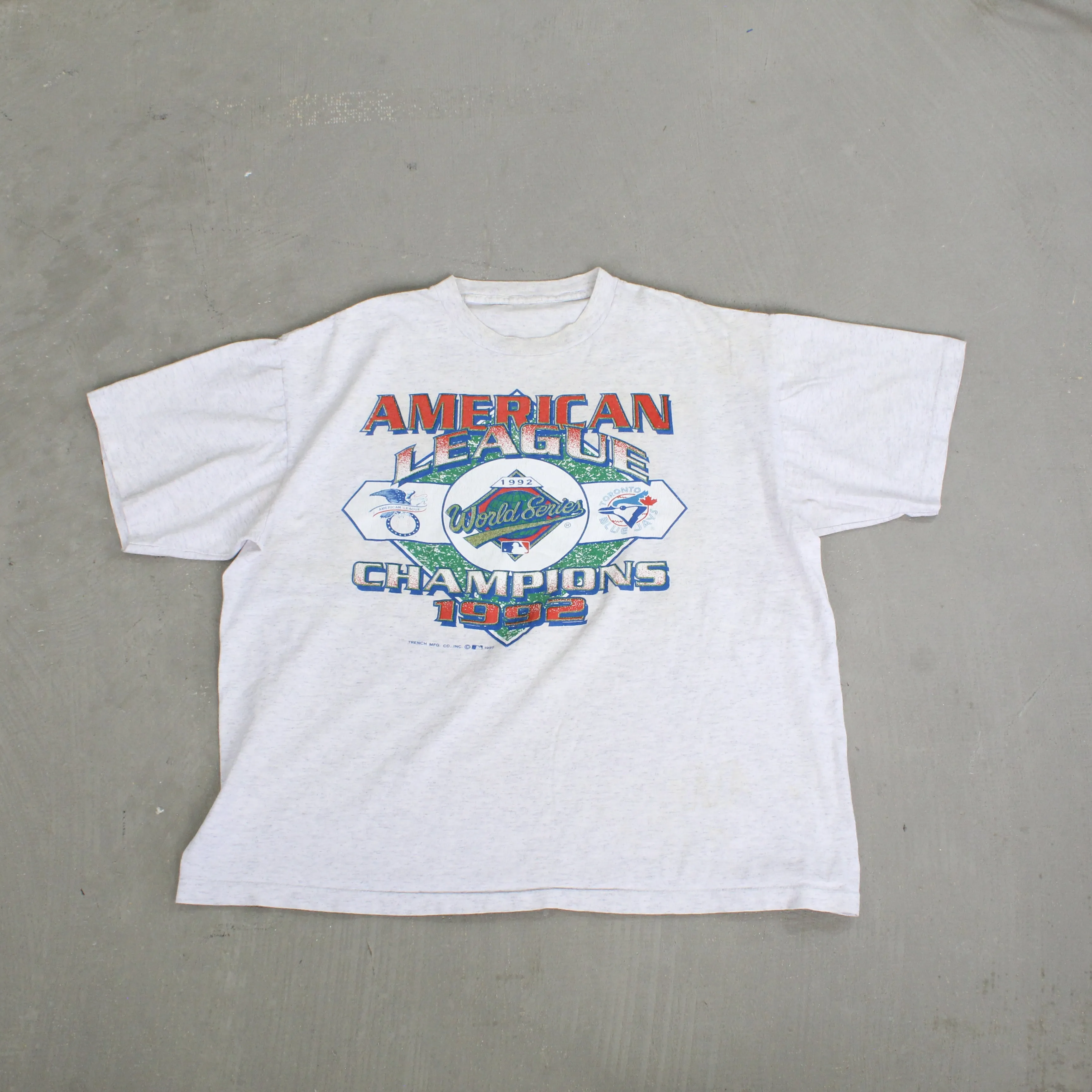 F- Vintage 1992 Toronto Blue Jays MLB American League Champs Single Stitch Tee sold by HG Vintage