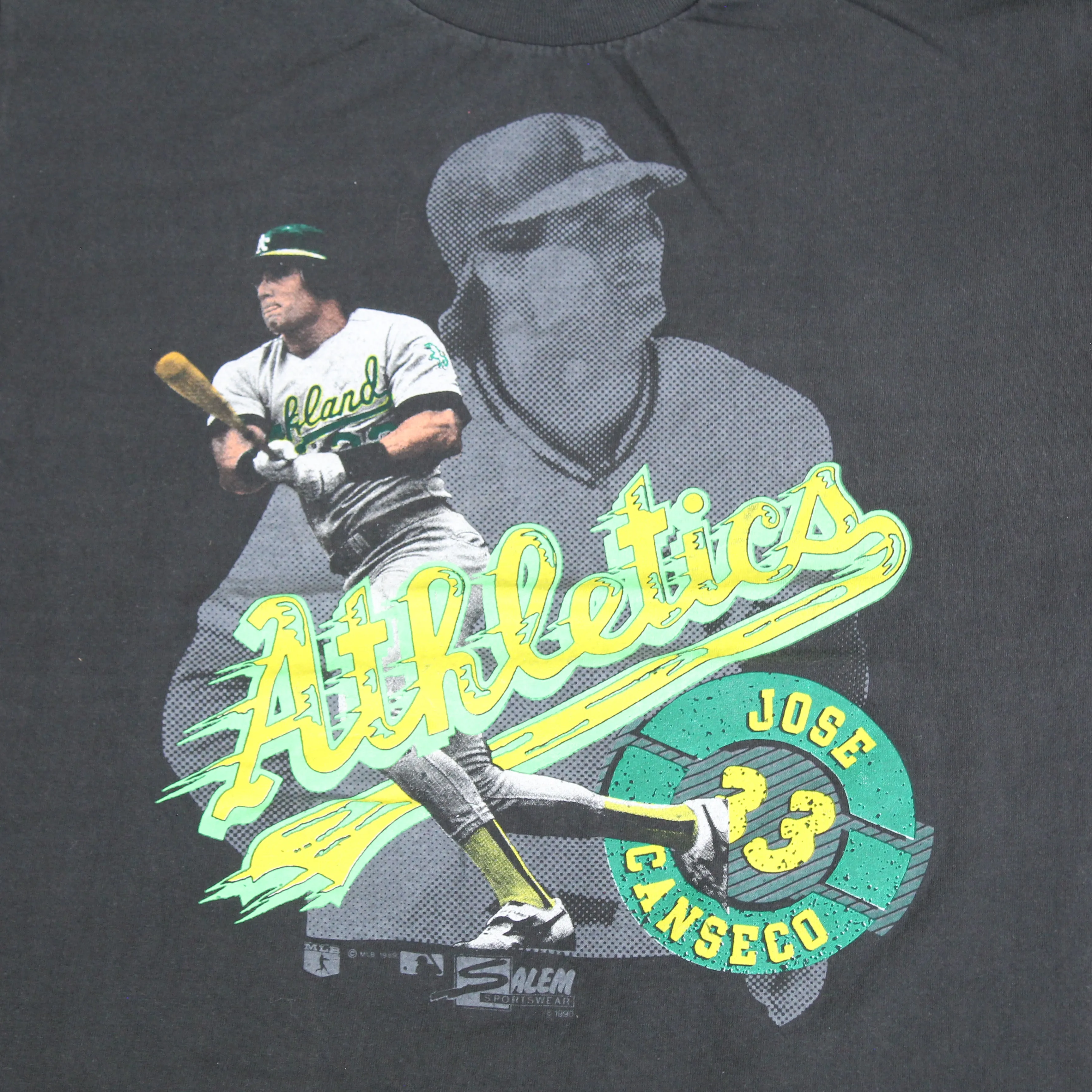 F- Vintage 1989 Oakland Ace Jose Canseco MLB Salem Single Stitch Tee sold by HG Vintage product image thumbnail 2