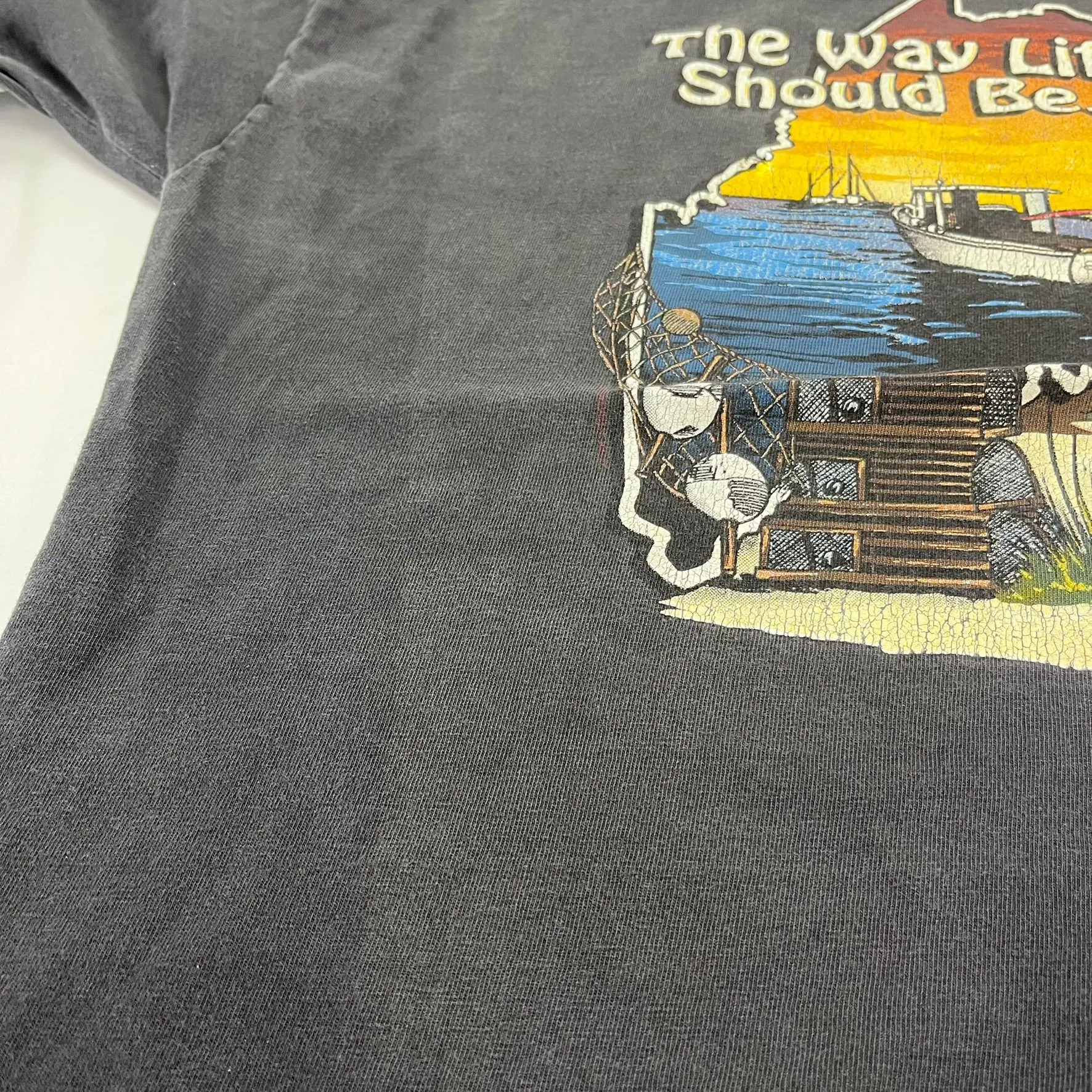 F- Vintage Harley Davidson Bangor Maine Lobster Single Stitch Tee sold by HG Vintage product image thumbnail 5