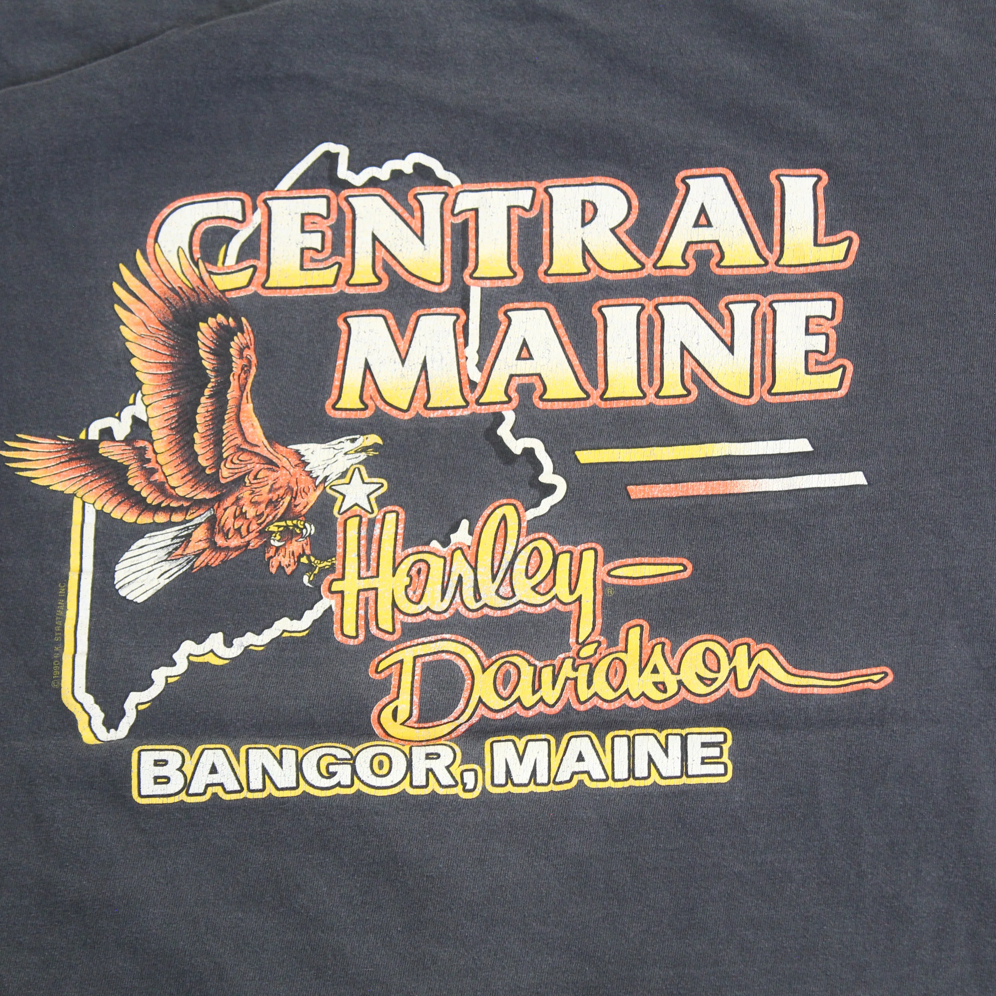 F- Vintage Harley Davidson Bangor Maine Lobster Single Stitch Tee sold by HG Vintage product image thumbnail 4