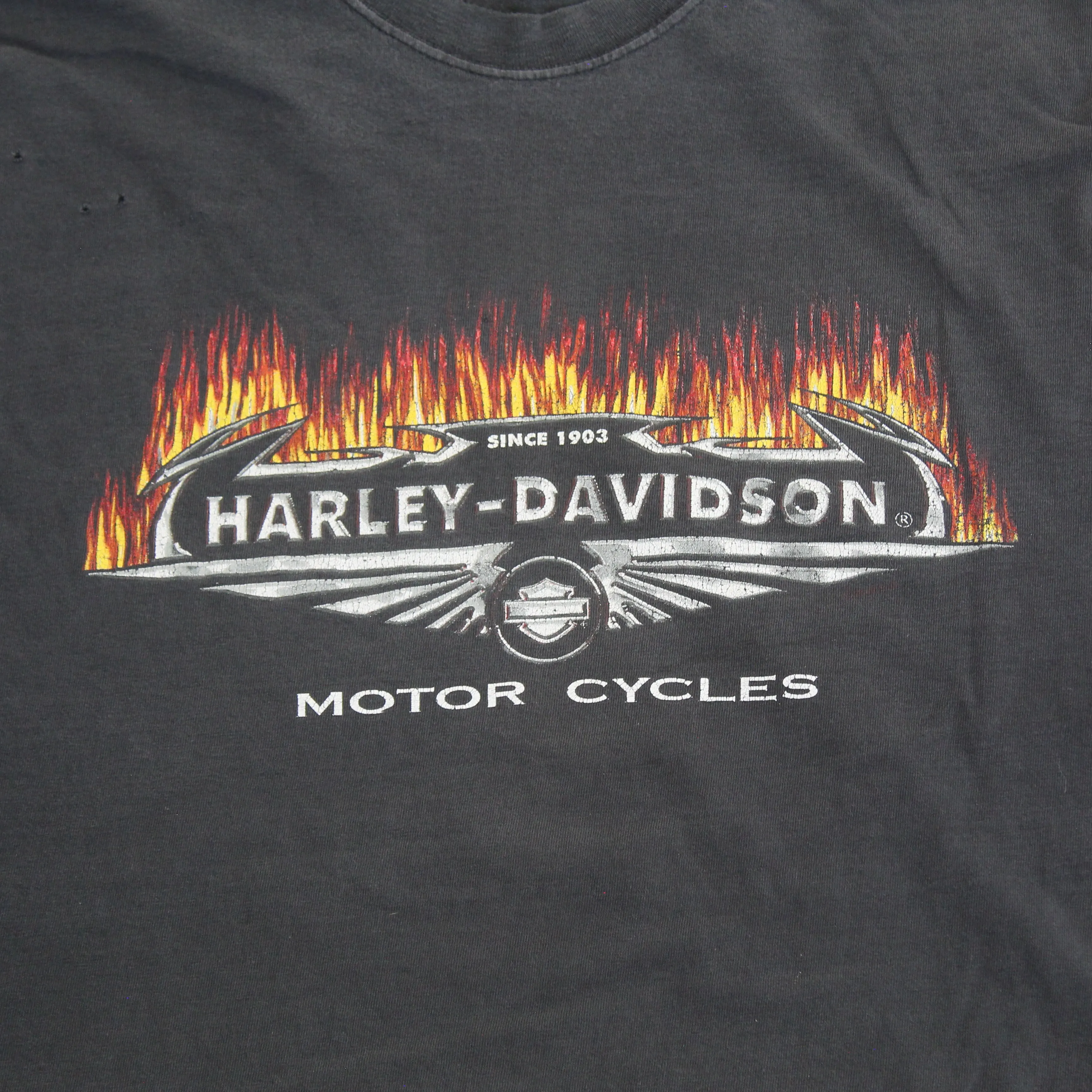 F- Vintage 2002 Harley Davidson Red Deer Alberta Long Sleeve Tee sold by HG Vintage product image thumbnail 2