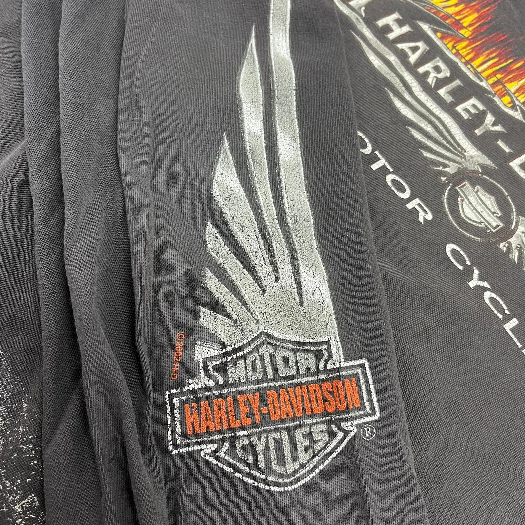 F- Vintage 2002 Harley Davidson Red Deer Alberta Long Sleeve Tee sold by HG Vintage product image thumbnail 5