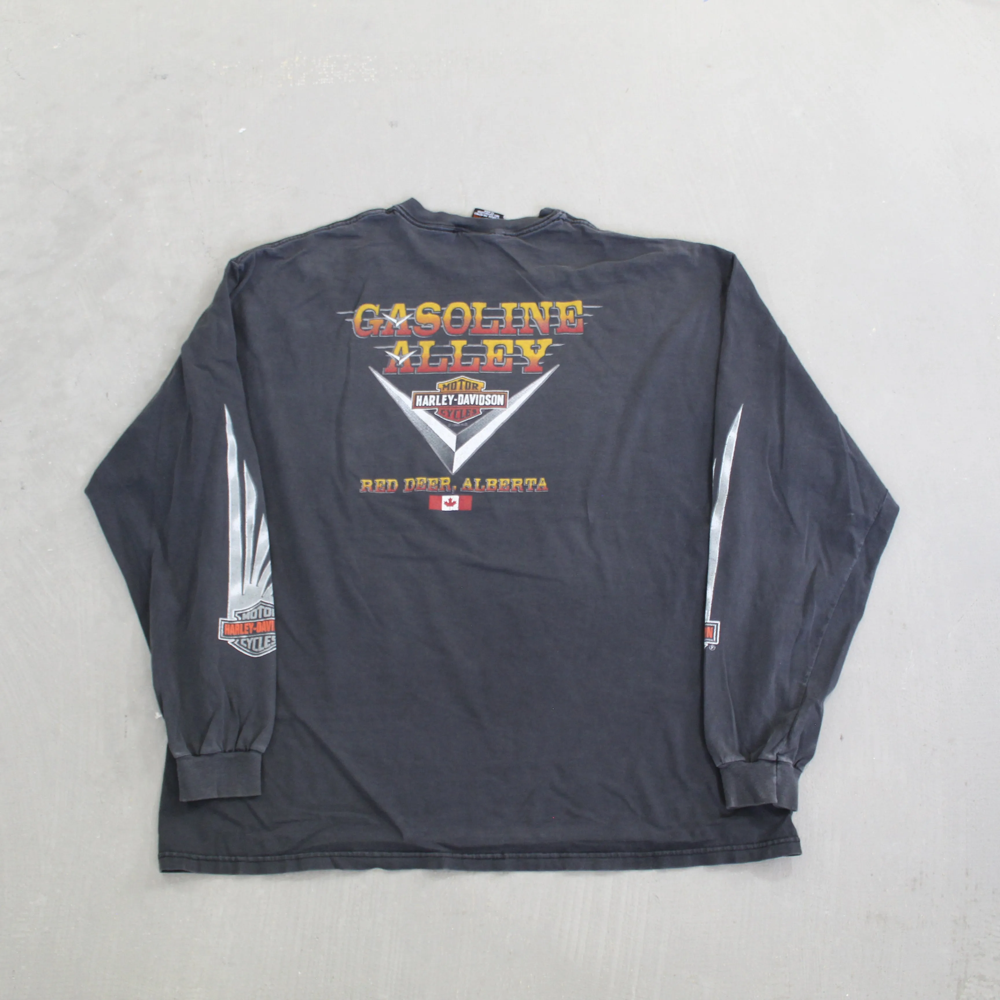 F- Vintage 2002 Harley Davidson Red Deer Alberta Long Sleeve Tee sold by HG Vintage product image thumbnail 3