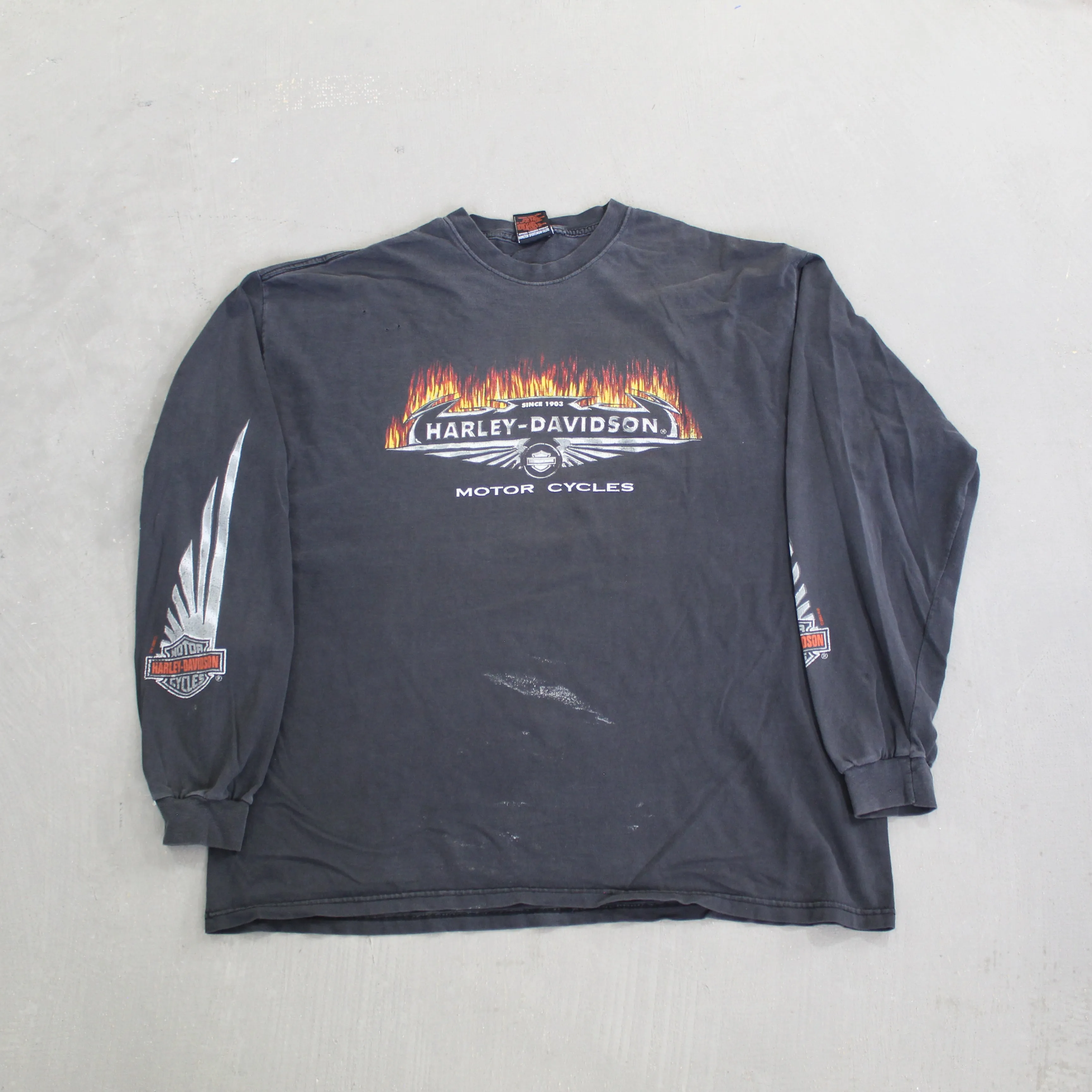 F- Vintage 2002 Harley Davidson Red Deer Alberta Long Sleeve Tee sold by HG Vintage