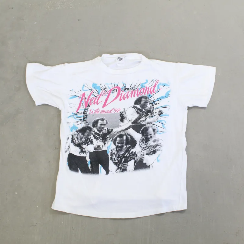 F- Vintage 1992 Neil Diamond In The Round Tour Tee sold by HG Vintage