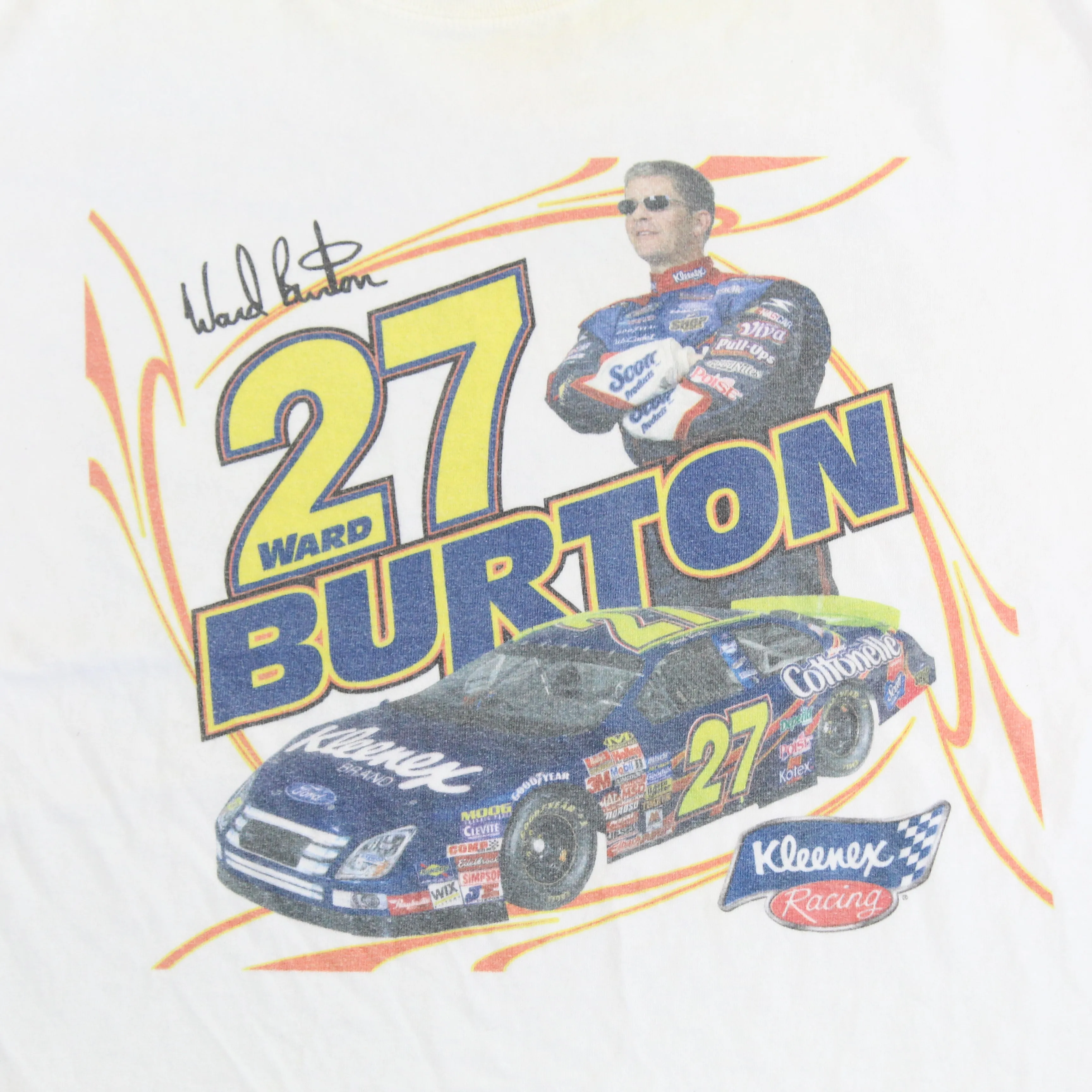 F- Vintage Nascar Ward Burton 27 Car Bootleg Tee sold by HG Vintage product image thumbnail 2